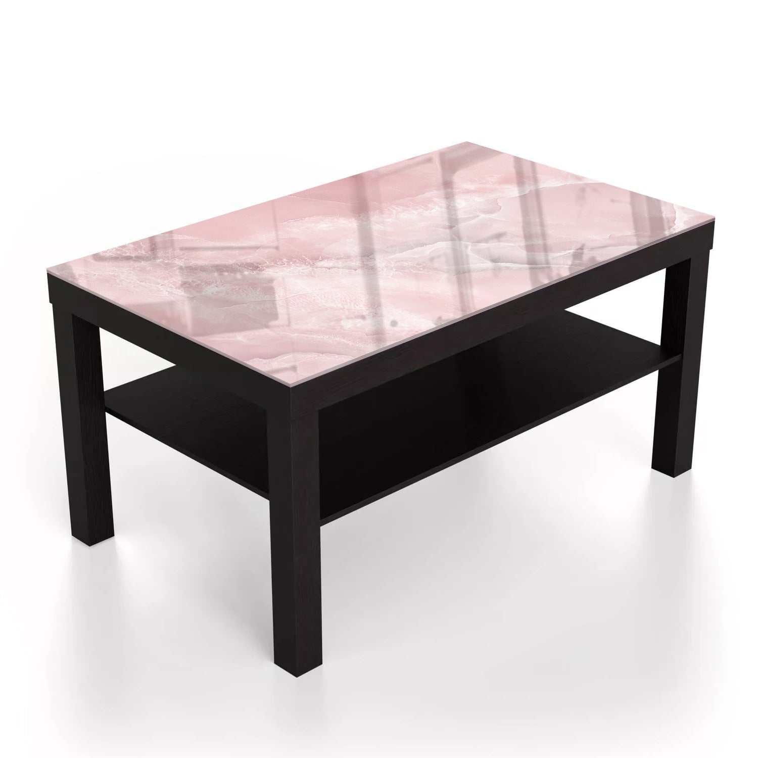 Salontafel 90x55 - Gehard Glas - Lichtroze Marmer
