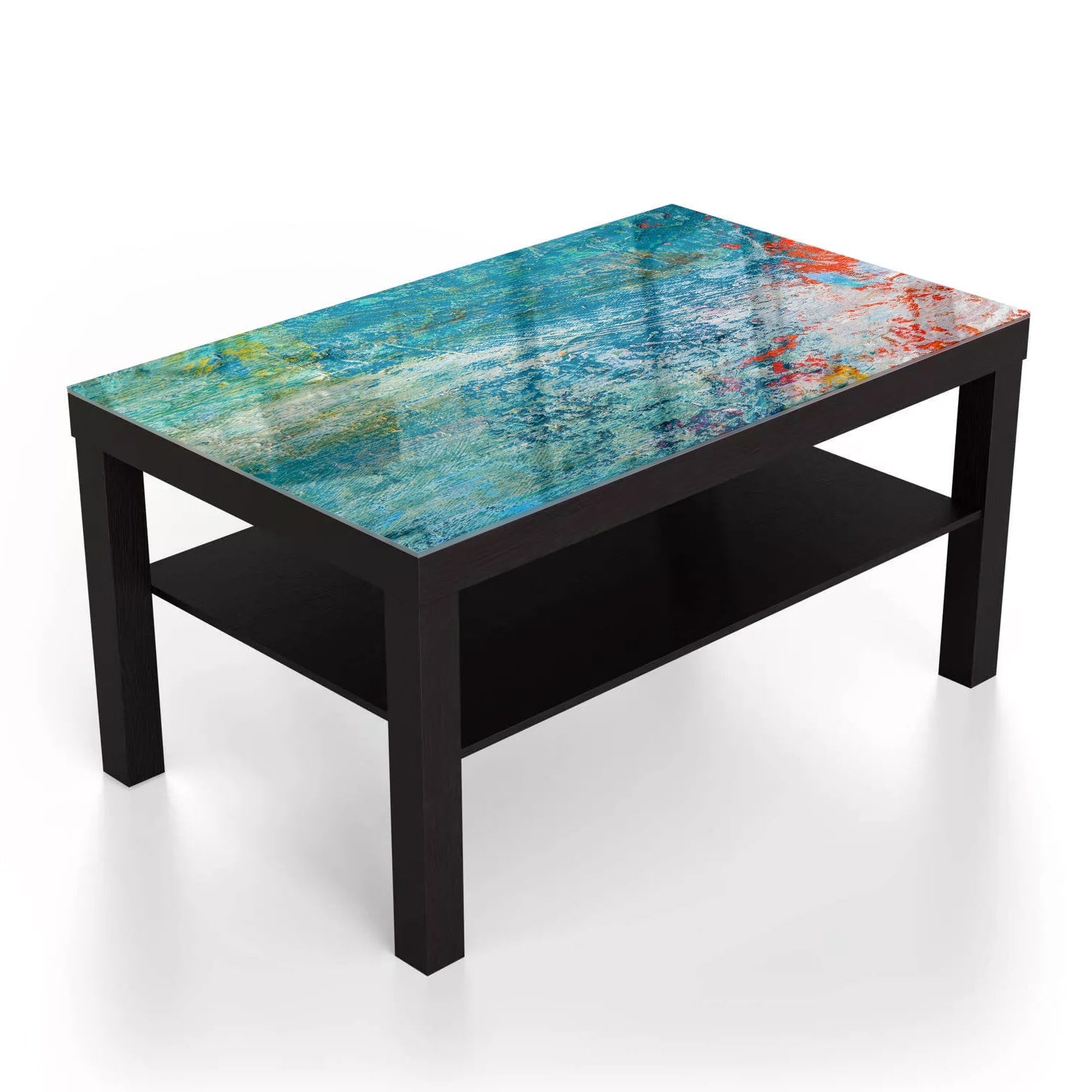 Salontafel 90x55 - Gehard Glas - Helder Olieverfpalet