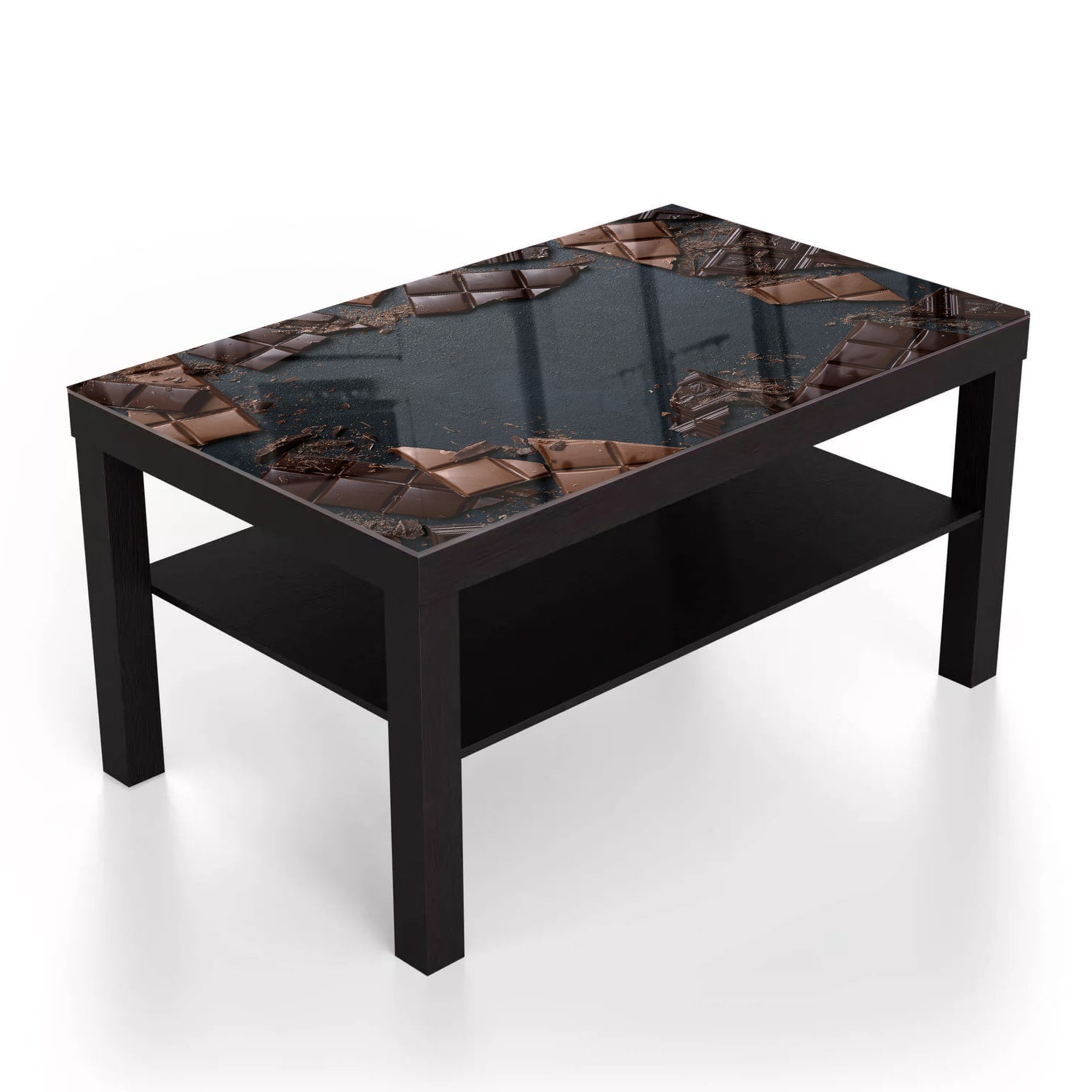 Salontafel 90x55 - Gehard Glas - Chocolade