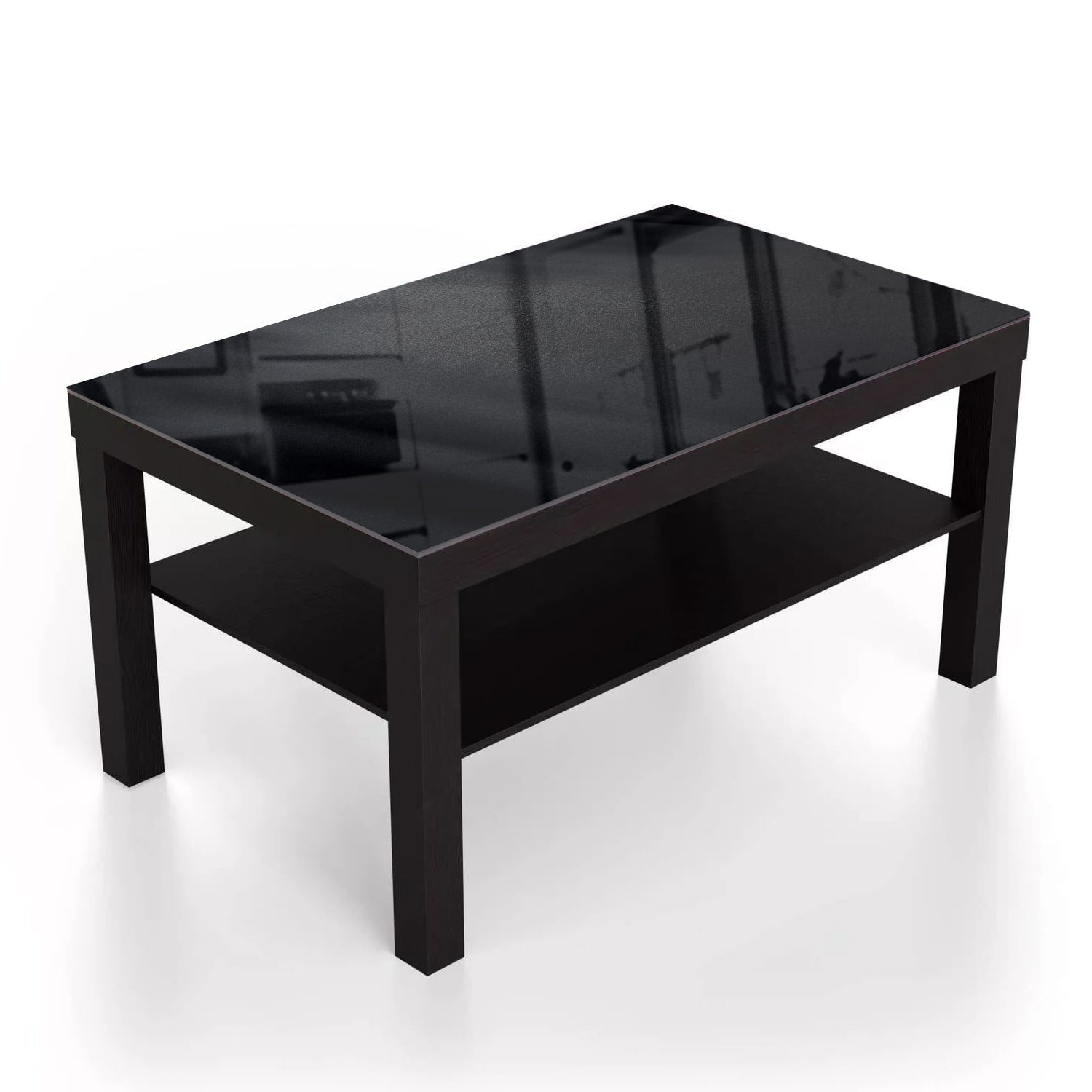 Salontafel 90x55 - Gehard Glas - Zwart Stof