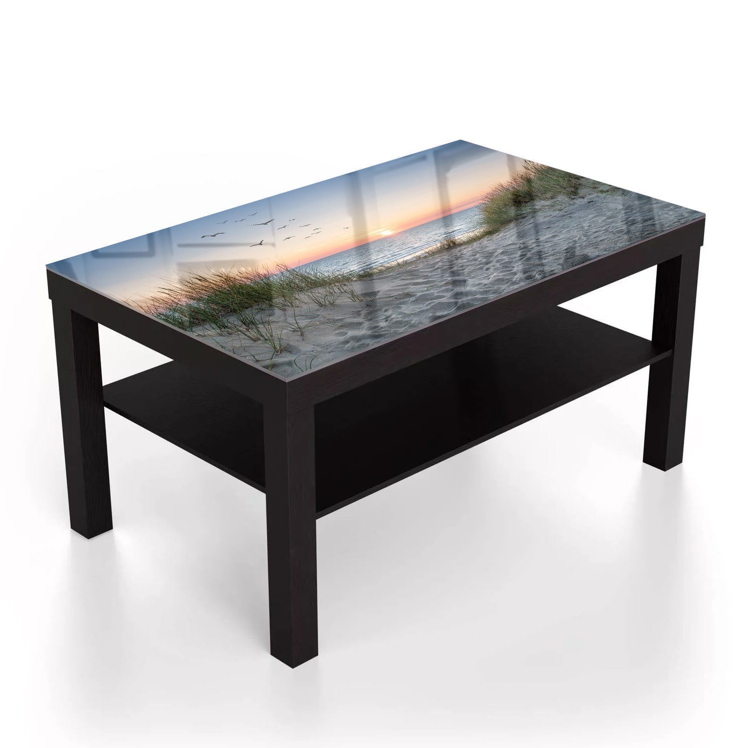 Salontafel 90x55 - Gehard Glas - Duinen bij Zonsondergang