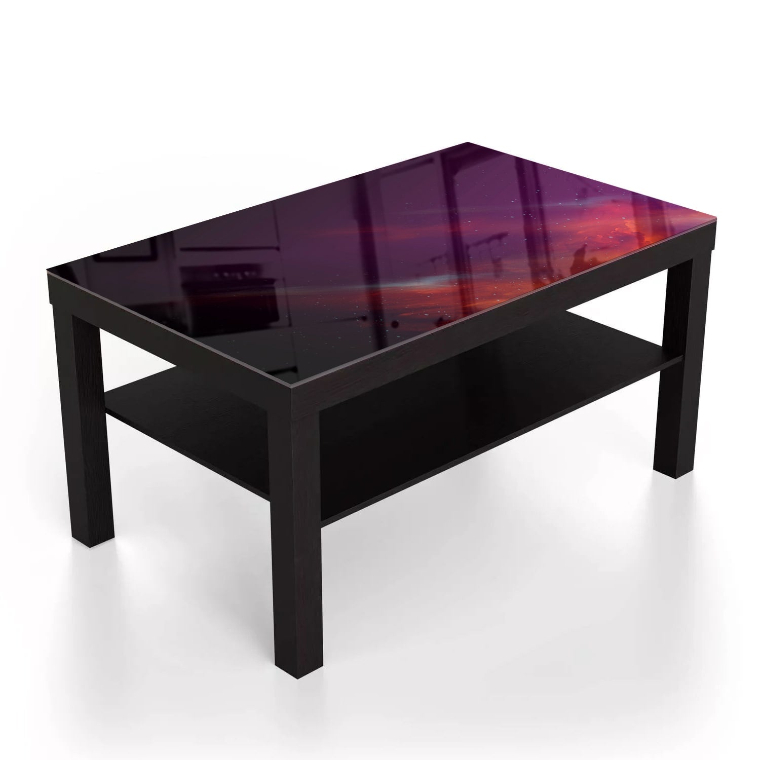 Salontafel 90x55 - Gehard Glas - Rode Ruimte Achtergrond