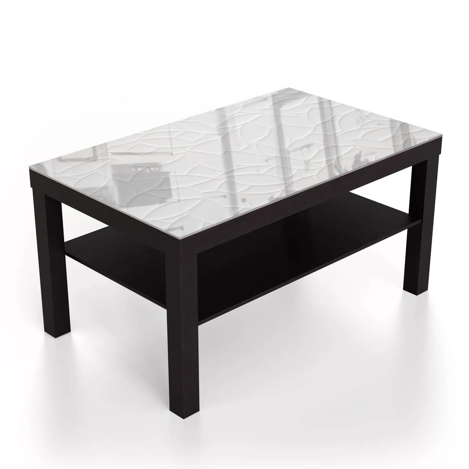 Salontafel 90x55 - Gehard Glas - Blader Textuur op Tegels