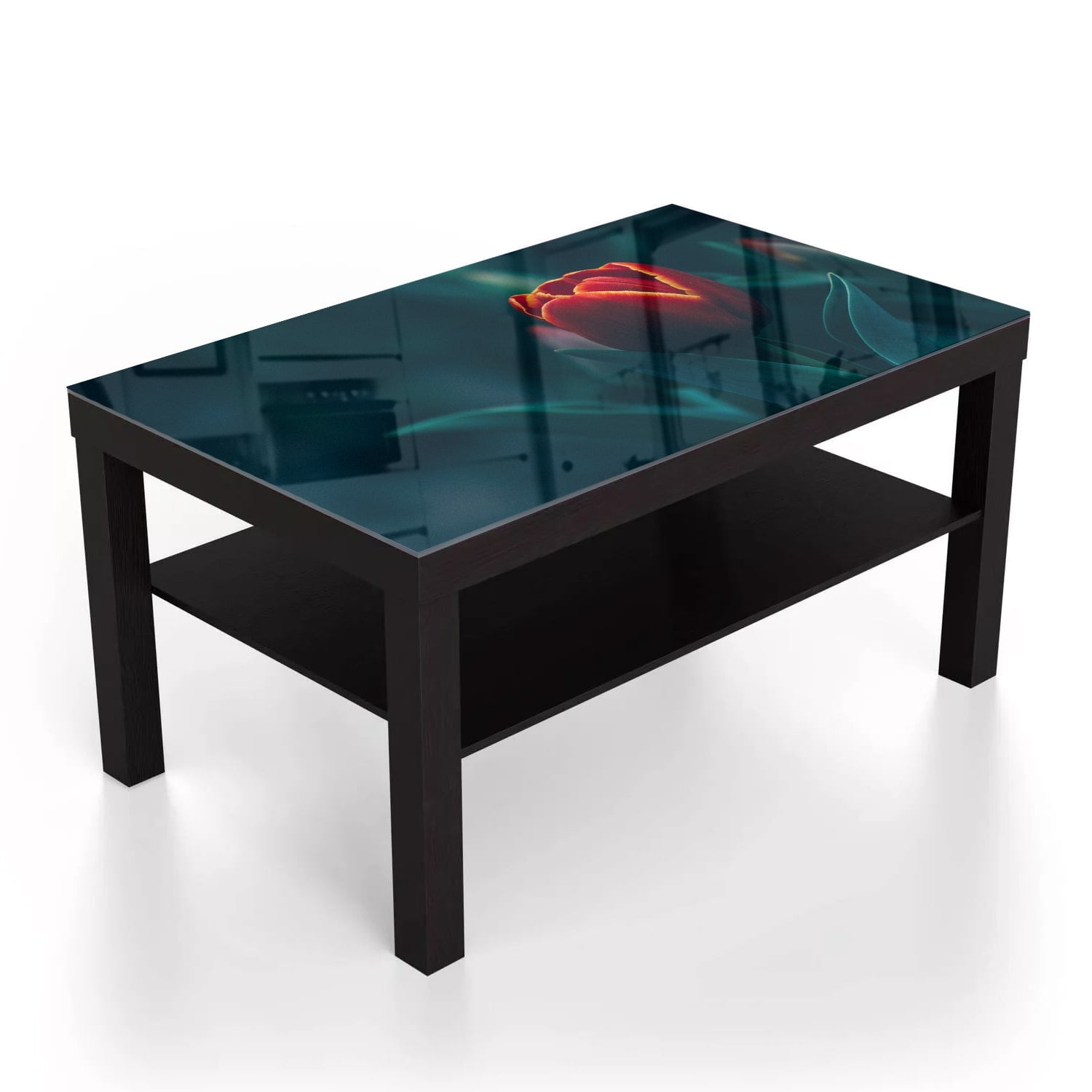 Salontafel 90x55 - Gehard Glas - Dieprode Tulp