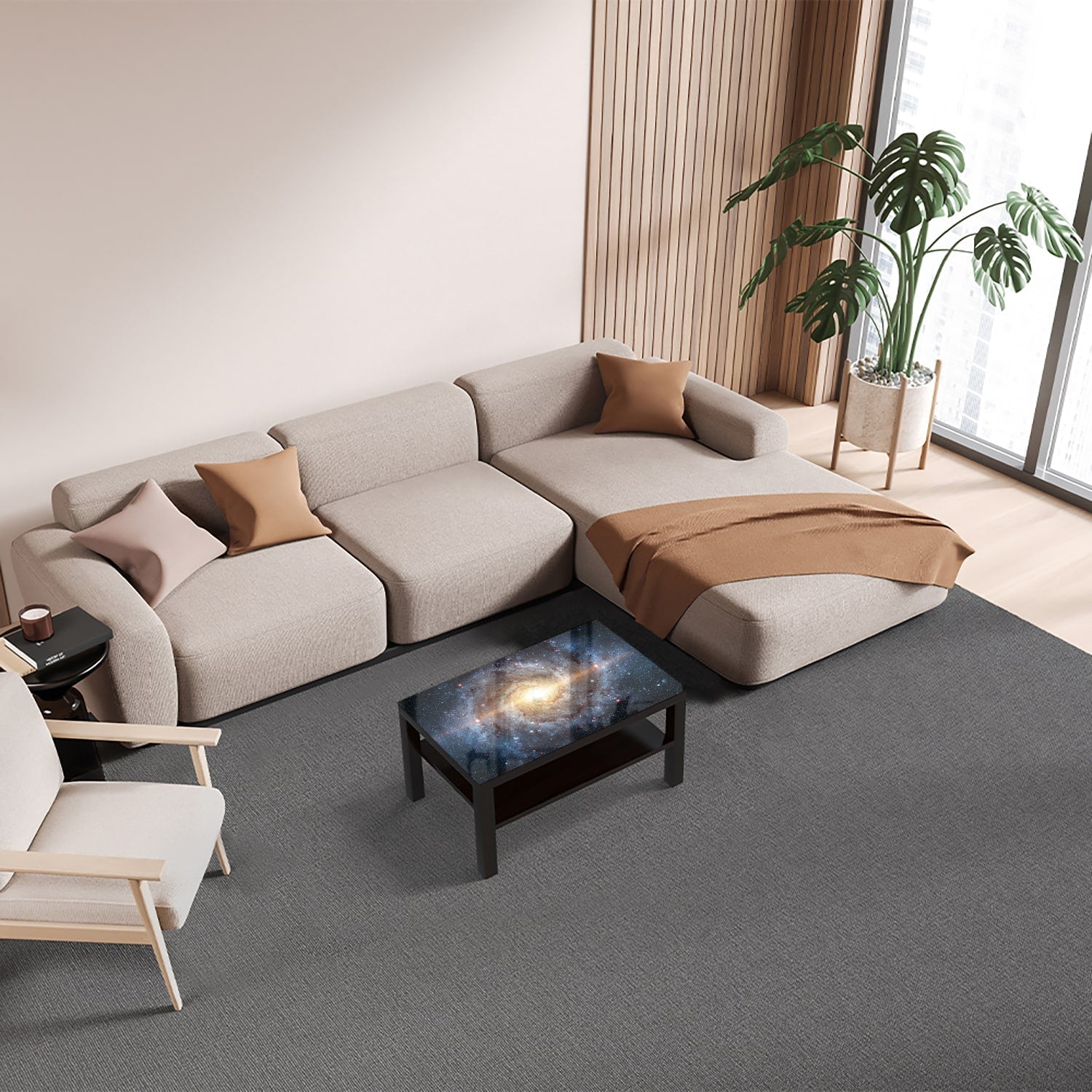 Salontafel 90x55 - Gehard Glas - Nevel tussen de Sterren