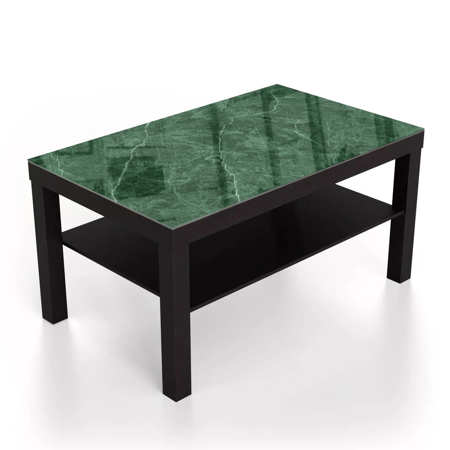 Salontafel 90x55 - Gehard Glas - Groen Marmer