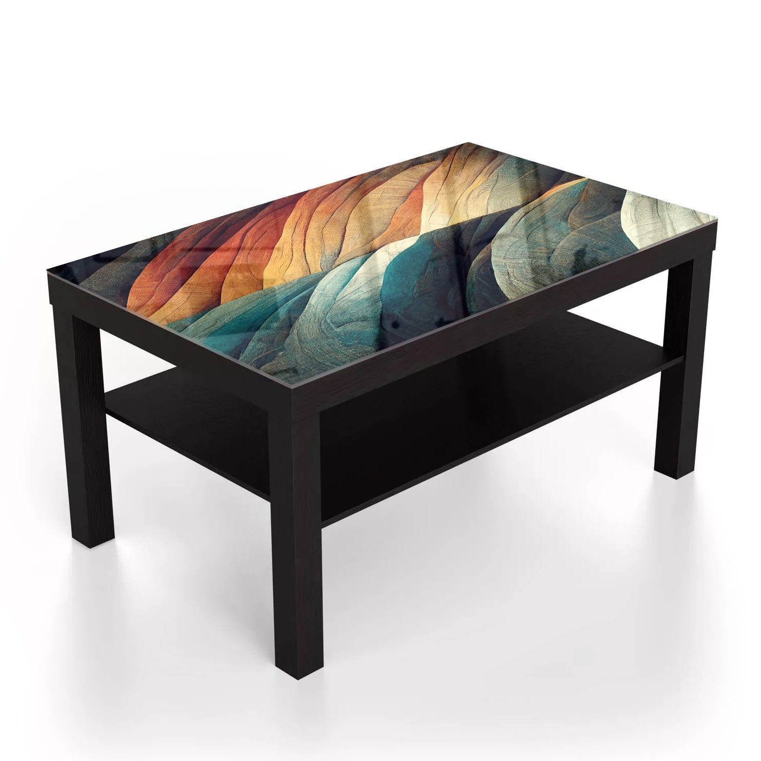 Salontafel 90x55 - Gehard Glas - Abstracte Natuurlijke Golven