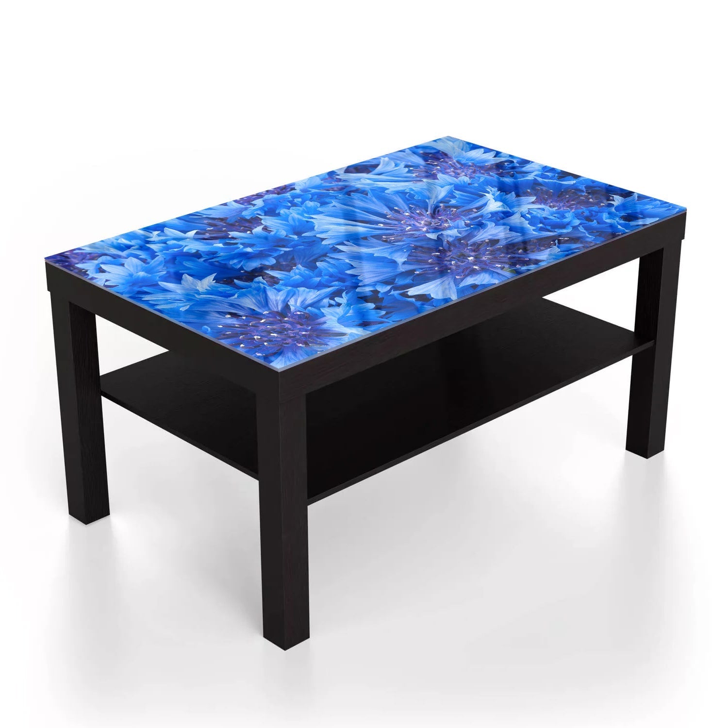 Salontafel 90x55 - Gehard Glas - Blauwe Korenbloem