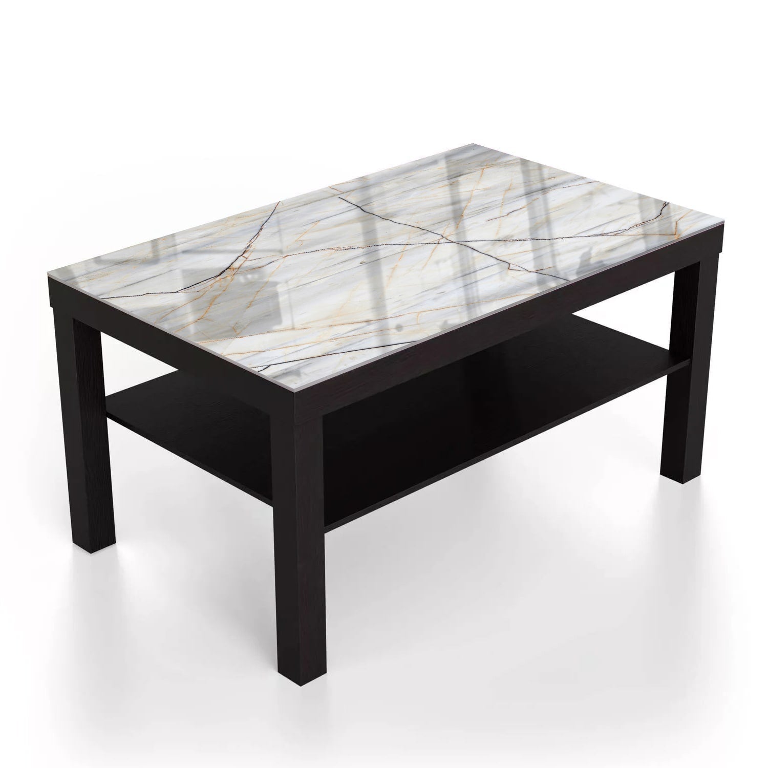 Salontafel 90x55 - Gehard Glas - Natuur Marmer