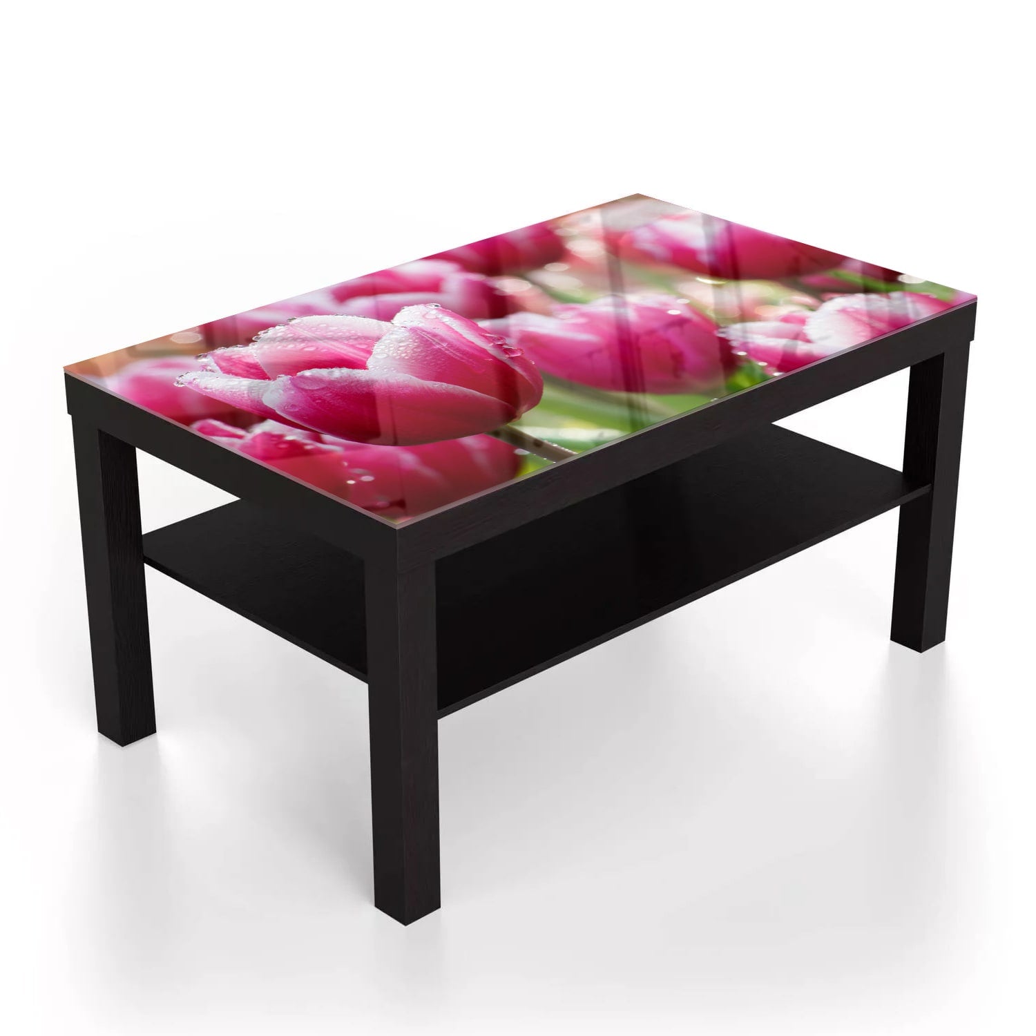 Salontafel 90x55 - Gehard Glas - Natte Tulpen