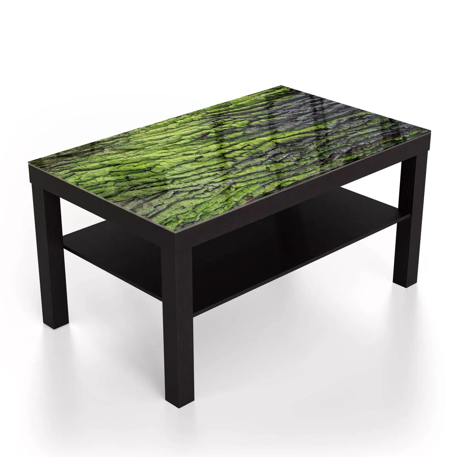 Salontafel 90x55 - Gehard Glas - Groene Schors Textuur