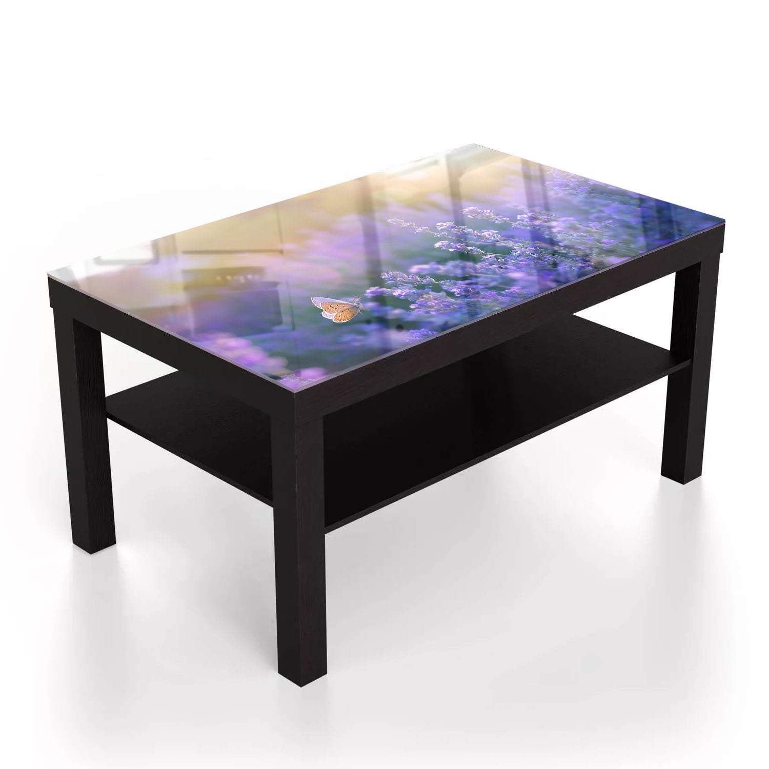 Salontafel 90x55 - Gehard Glas - Lavendel bij Zonsondergang