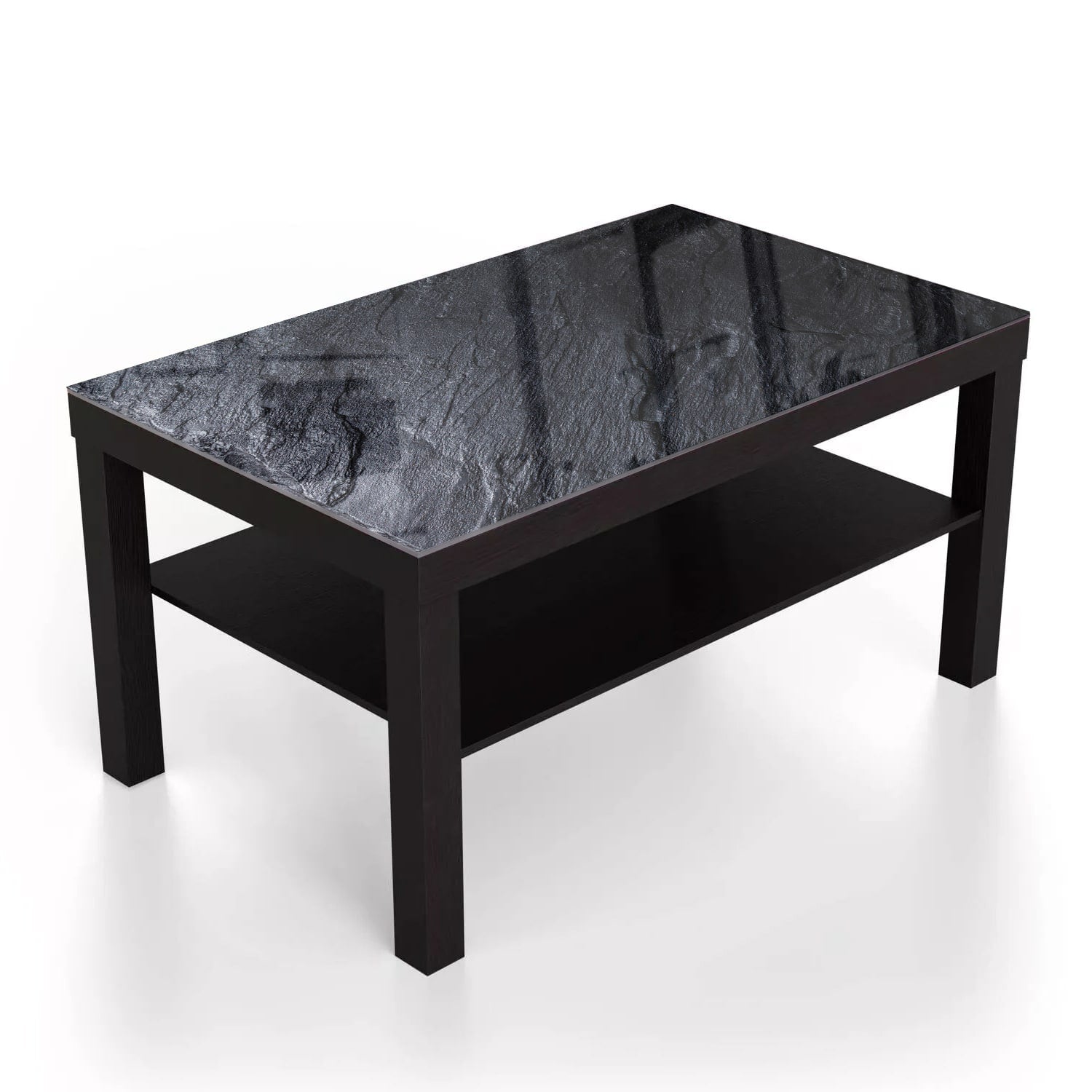 Salontafel 90x55 - Gehard Glas - Zwarte Leisteen