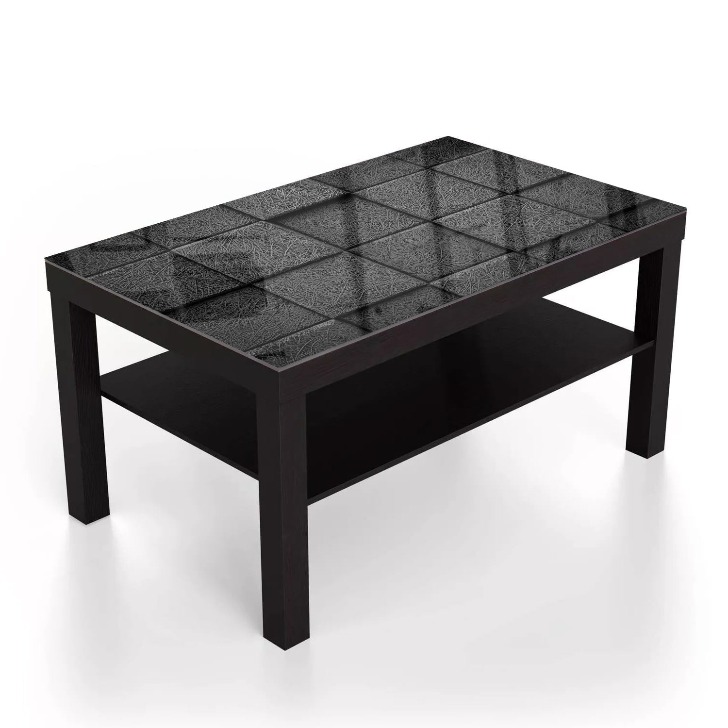 Salontafel 90x55 - Gehard Glas - Donkere Blokken