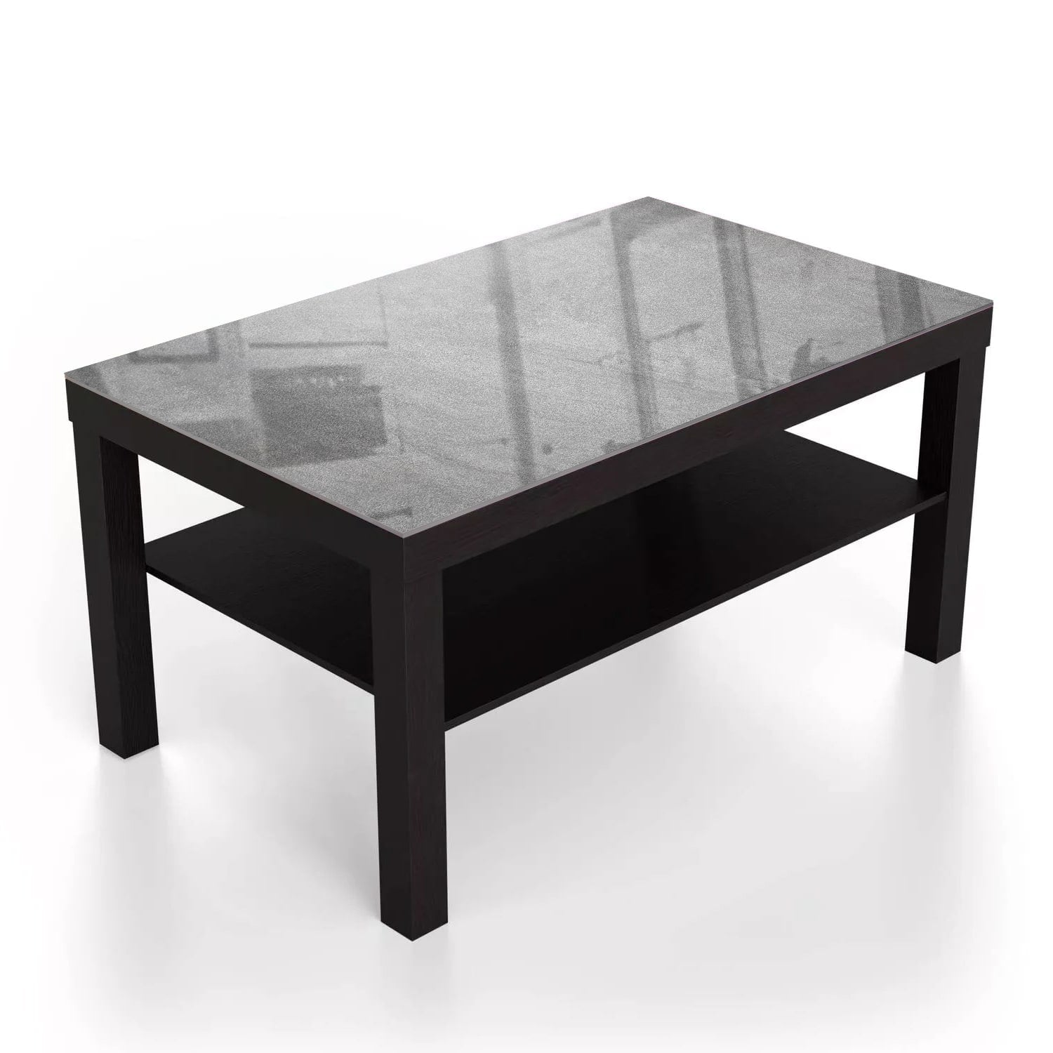 Salontafel 90x55 - Gehard Glas - Grijze Betonnen Muur