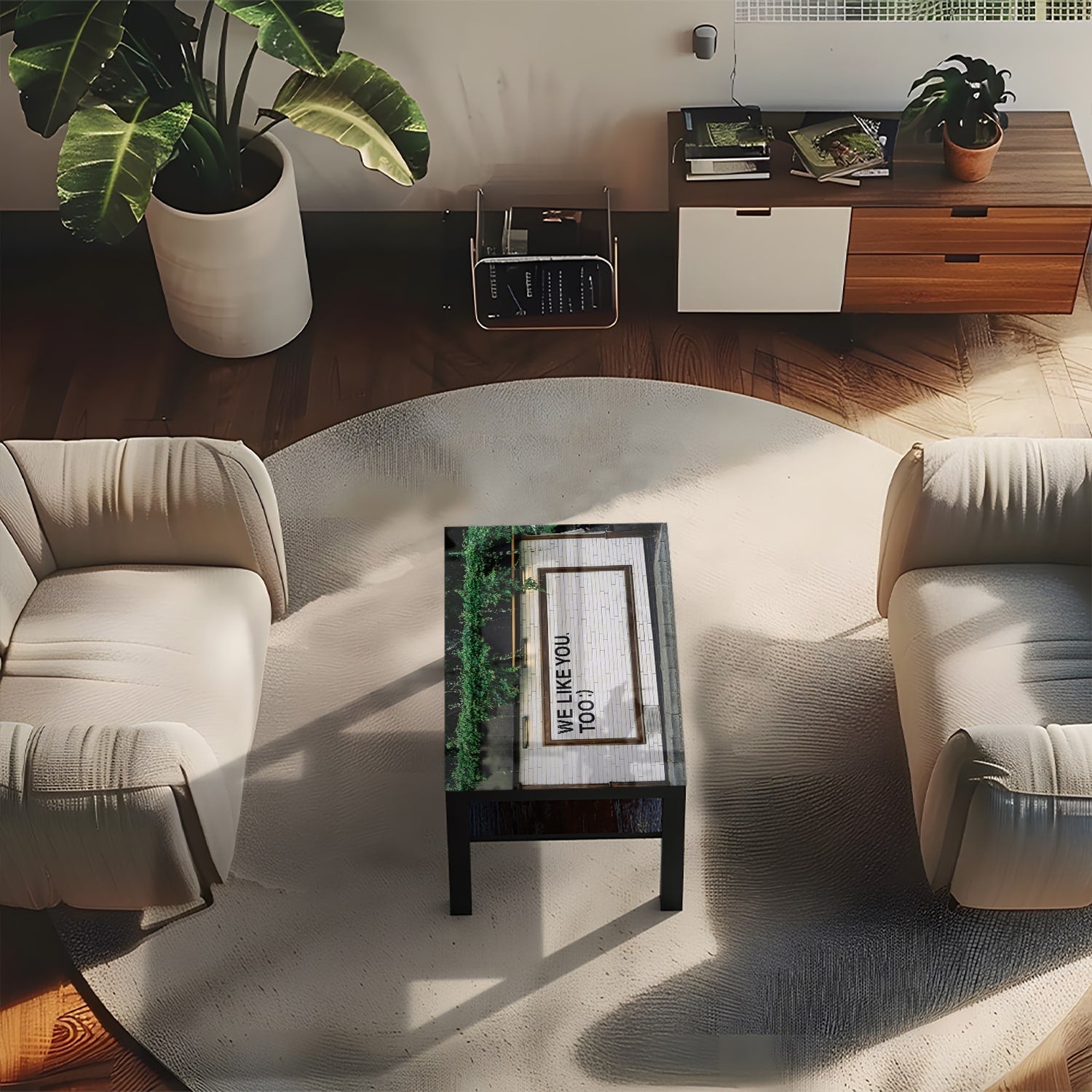 Salontafel 90x55 - Gehard Glas - We Like You To