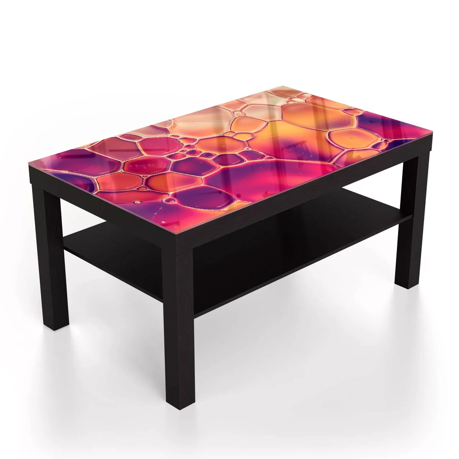 Salontafel 90x55 - Gehard Glas - Abstracte Waterdruppels