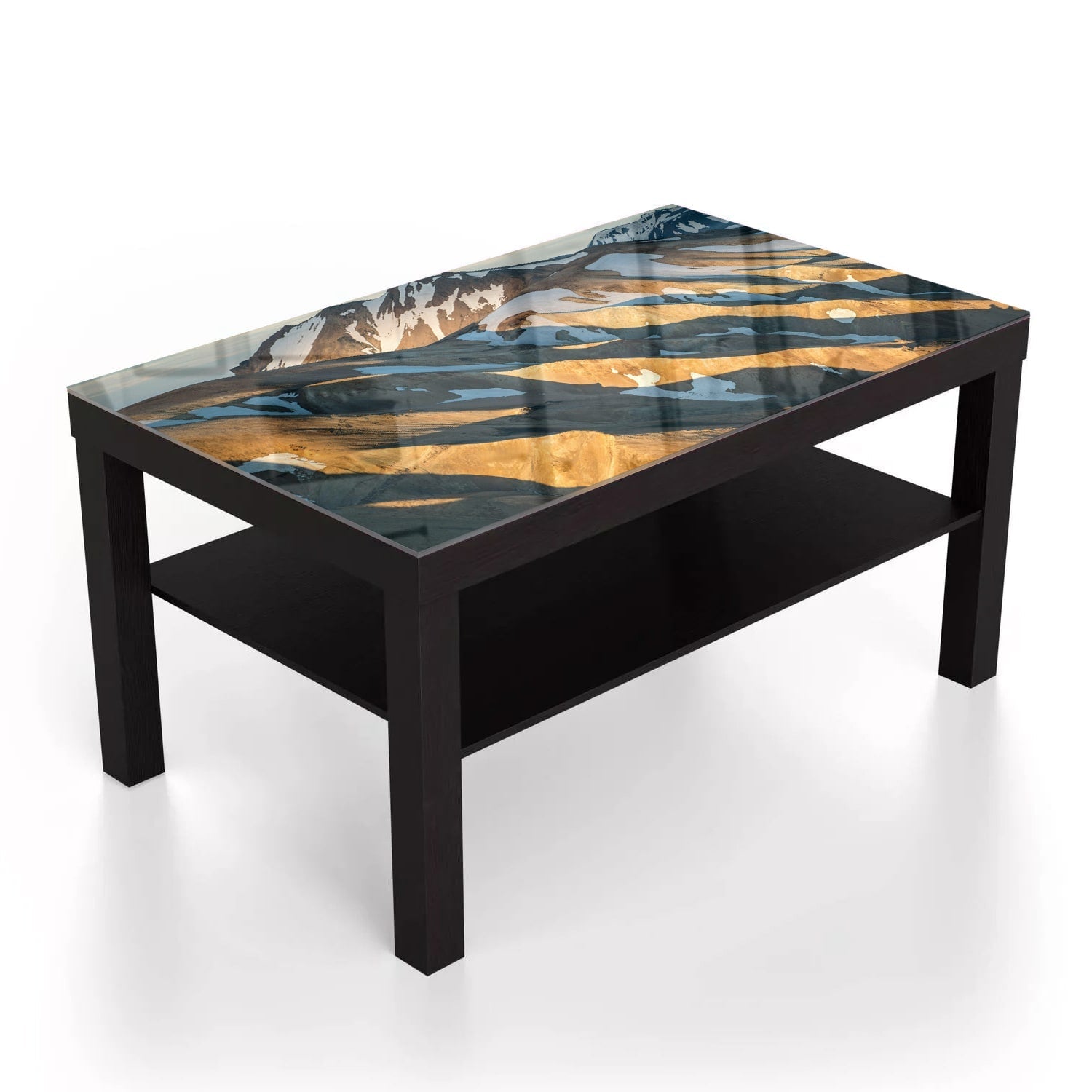 Salontafel 90x55 - Gehard Glas - Smeltende Sneeuw op de Bergen
