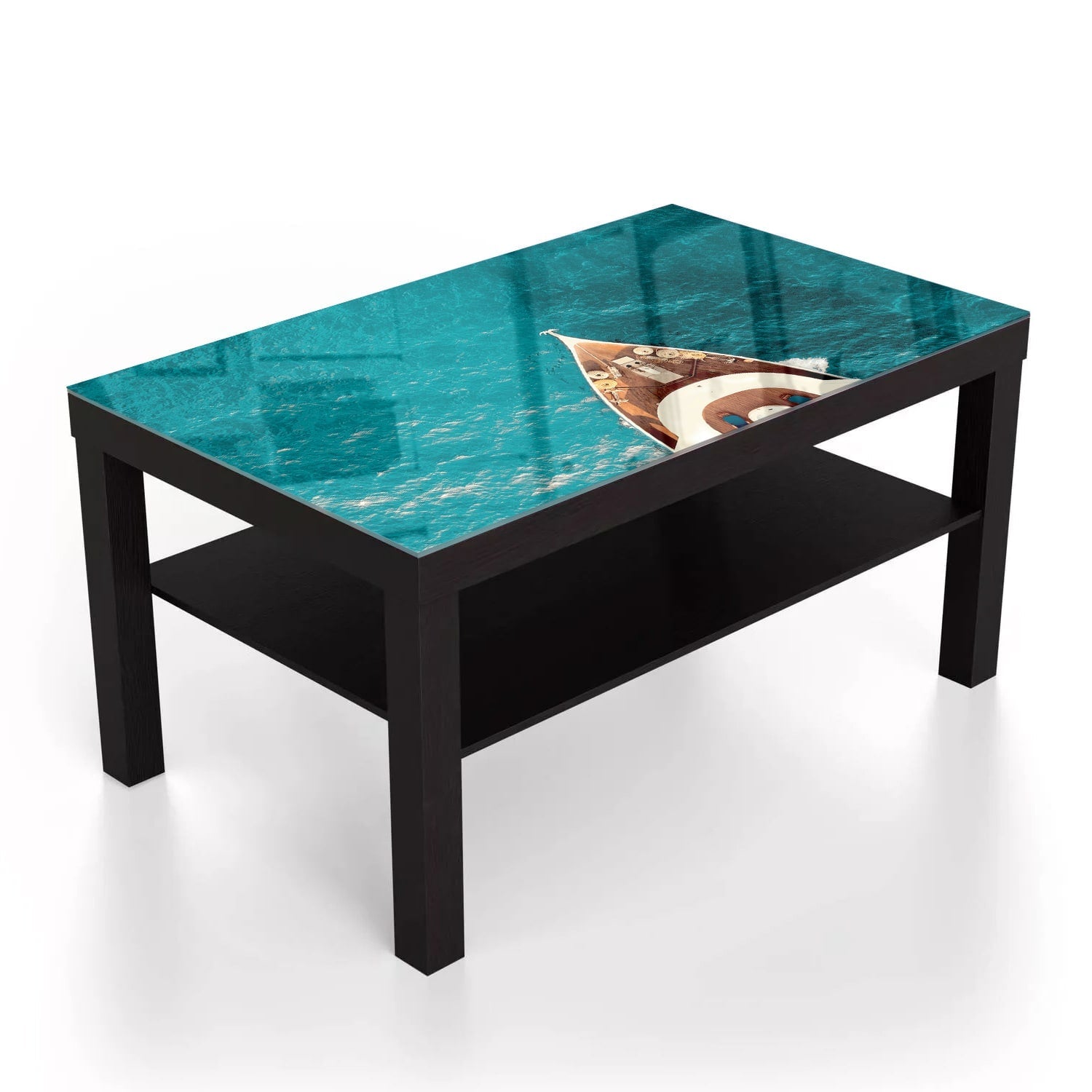 Salontafel 90x55 - Gehard Glas - Voorkant Jacht