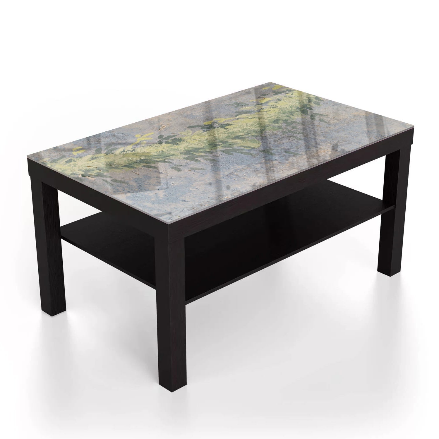 Salontafel 90x55 - Gehard Glas - Waterverd Bladeren