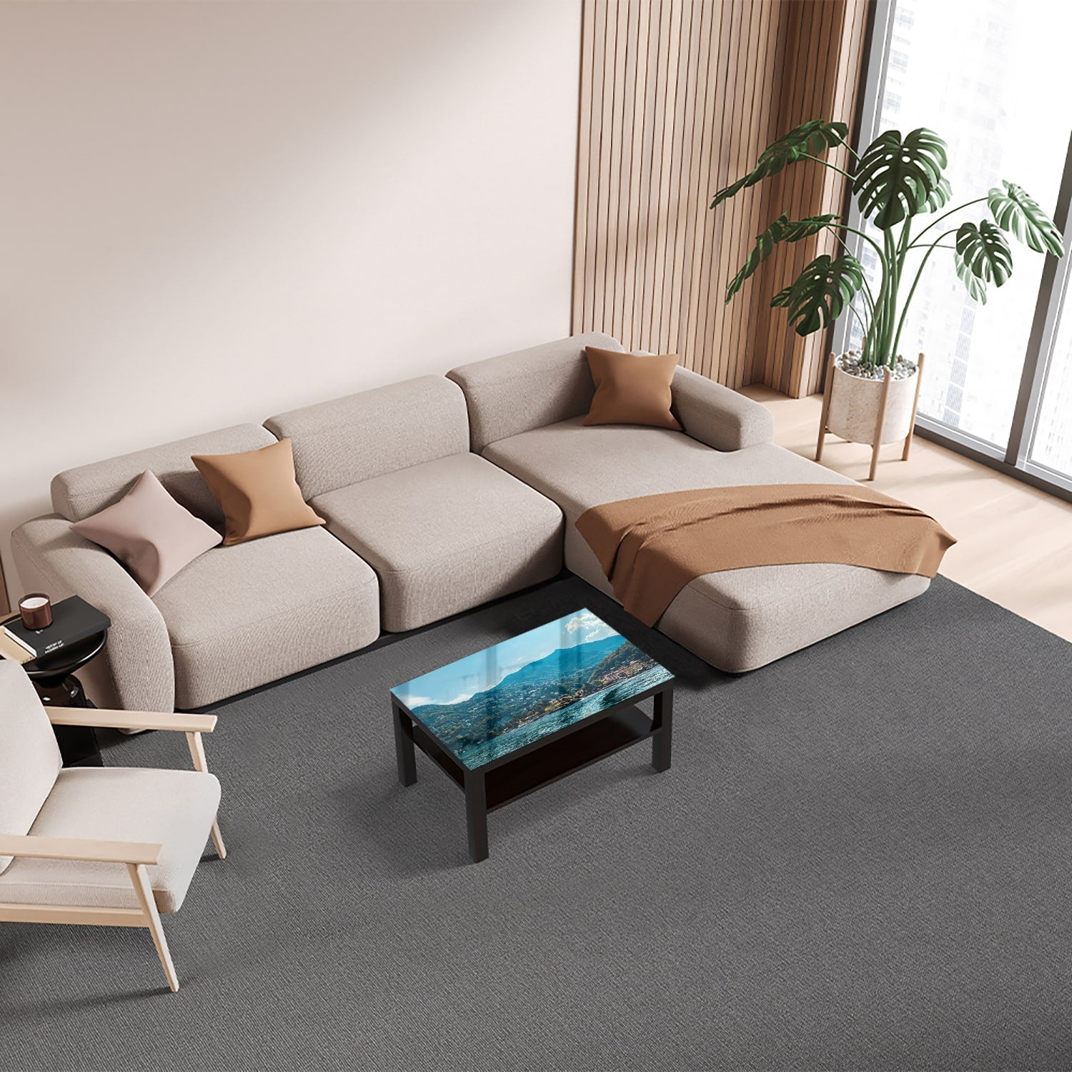 Salontafel 90x55 - Gehard Glas - Varenna in ItaliÃ«