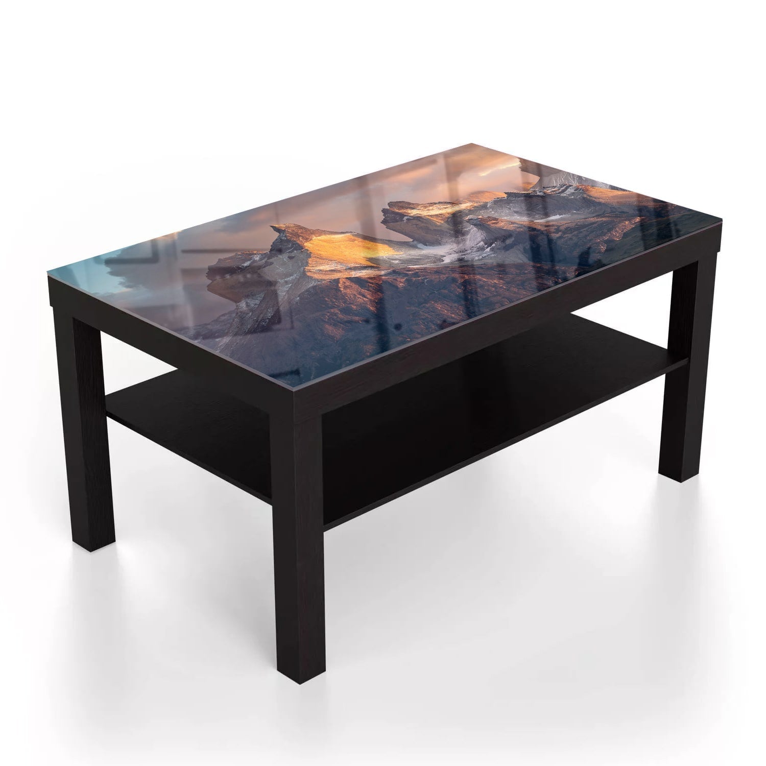 Salontafel 90x55 - Gehard Glas - Ruwe Bergtoppen