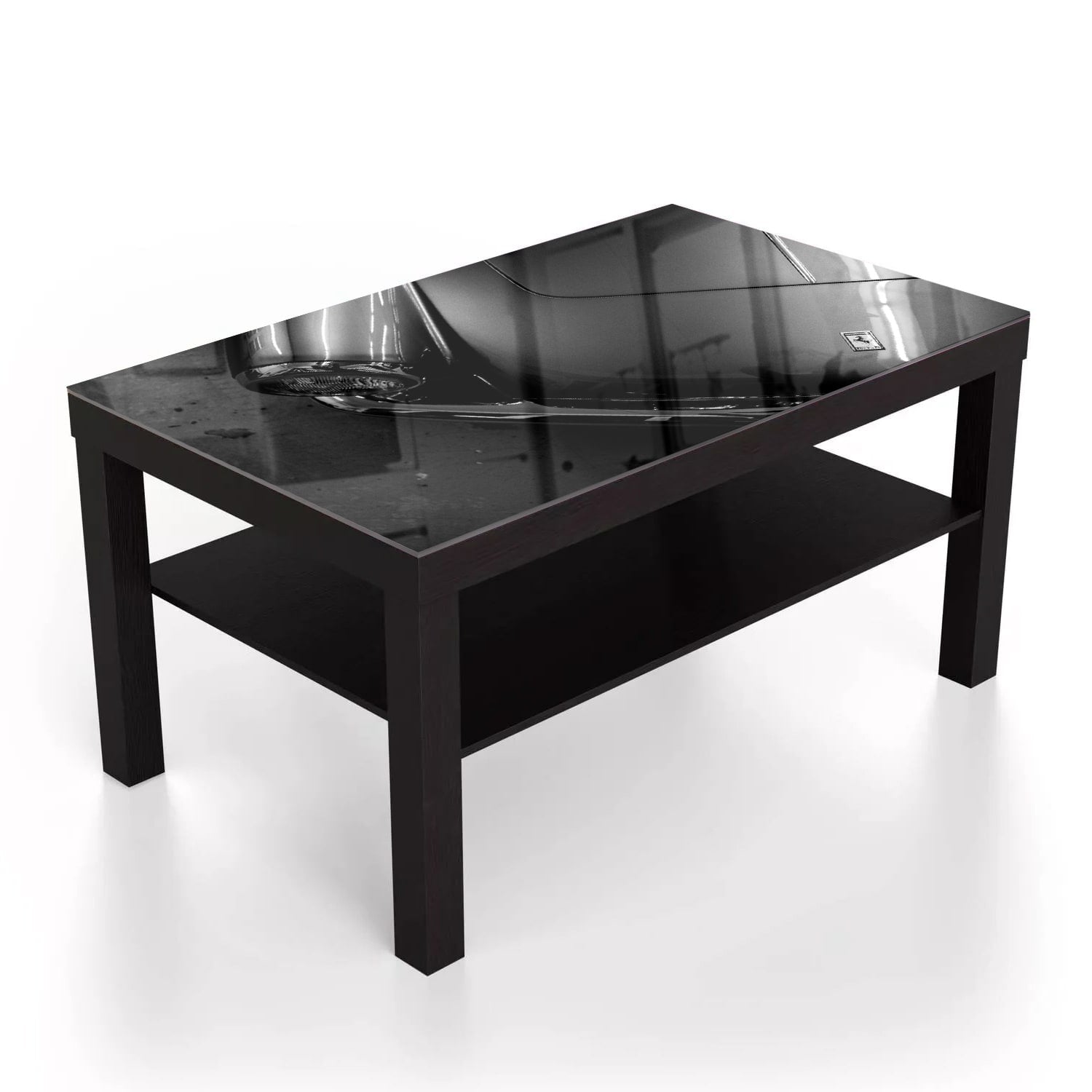 Salontafel 90x55 - Gehard Glas - Ferrari in Zwart-Wit