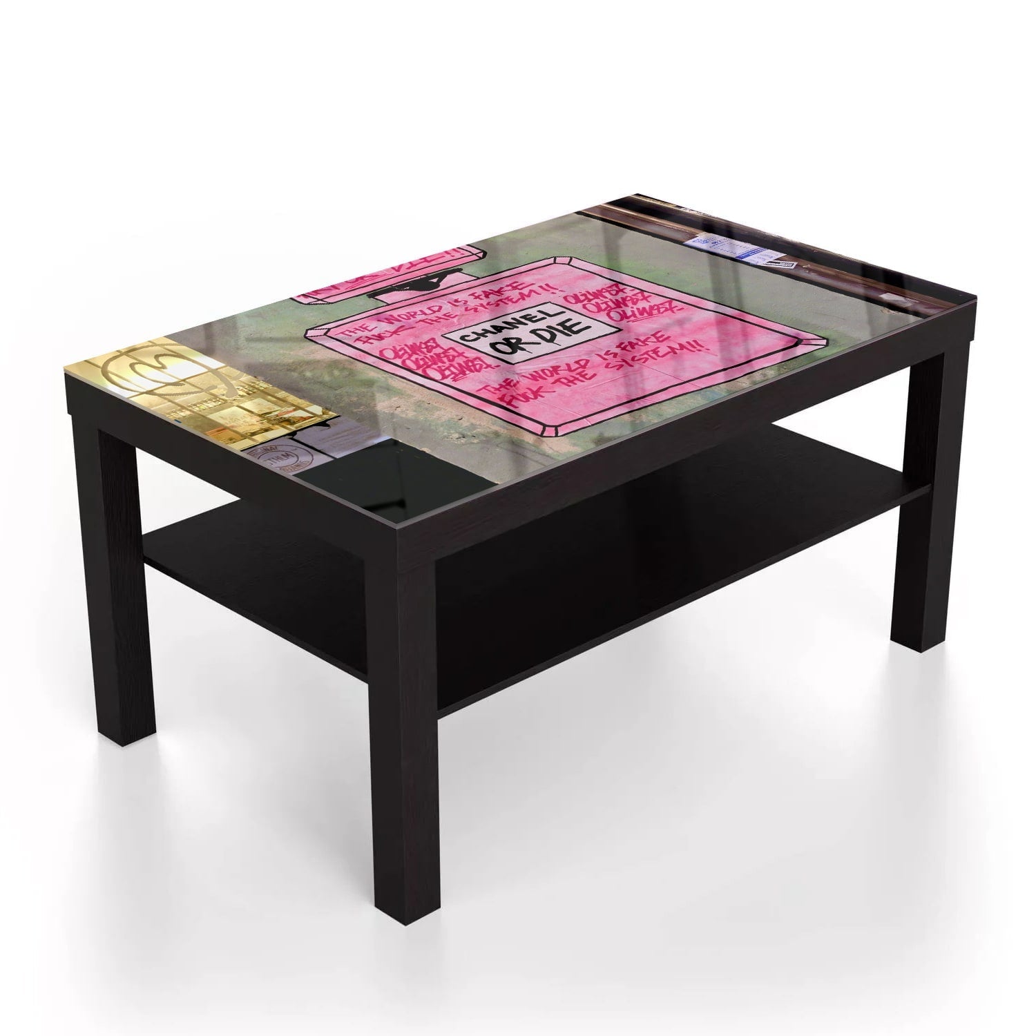 Salontafel 90x55 - Gehard Glas - Chanel or Die Art