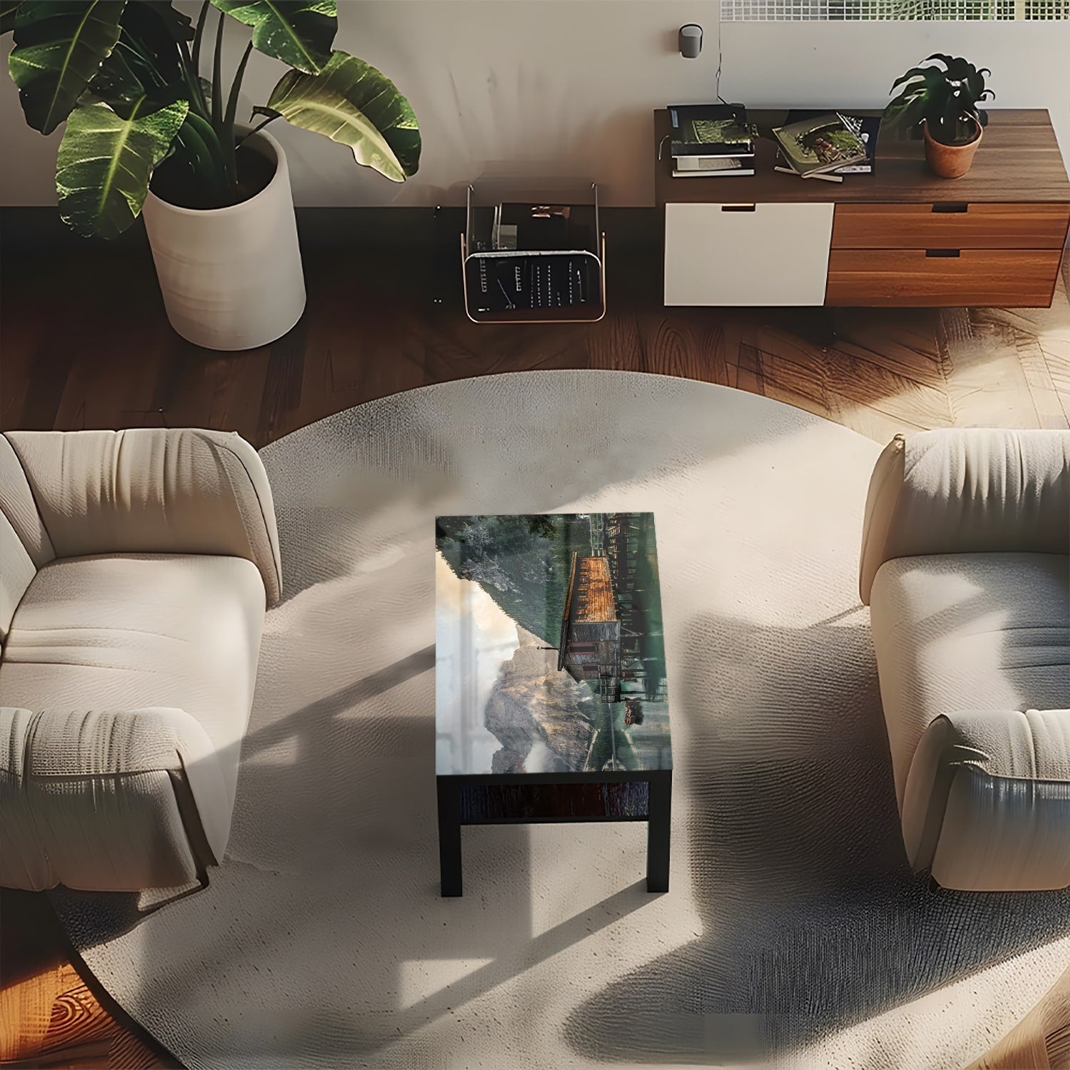 Salontafel 90x55 - Gehard Glas - Berghut aan het Meer