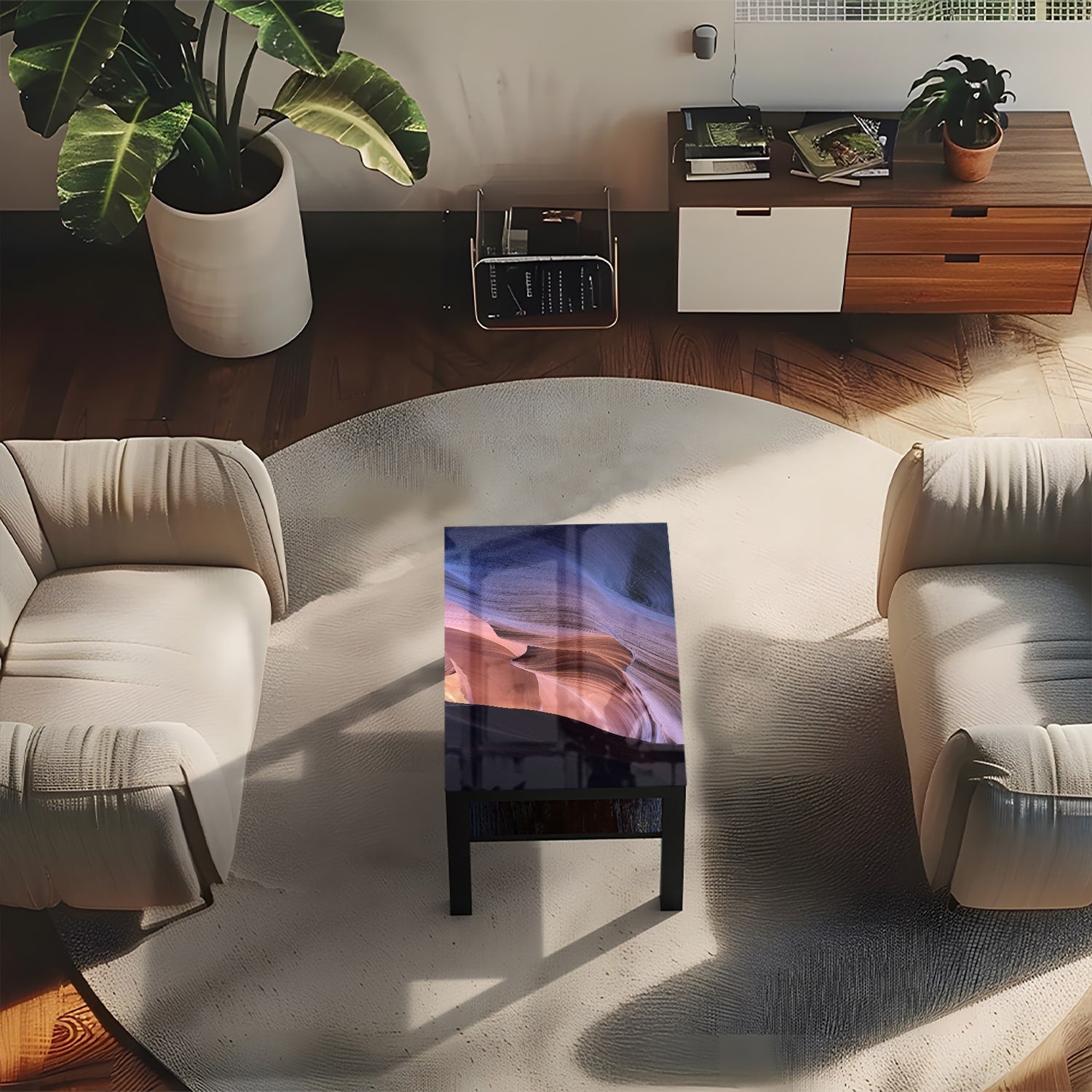 Salontafel 90x55 - Gehard Glas - Antelope Canyon