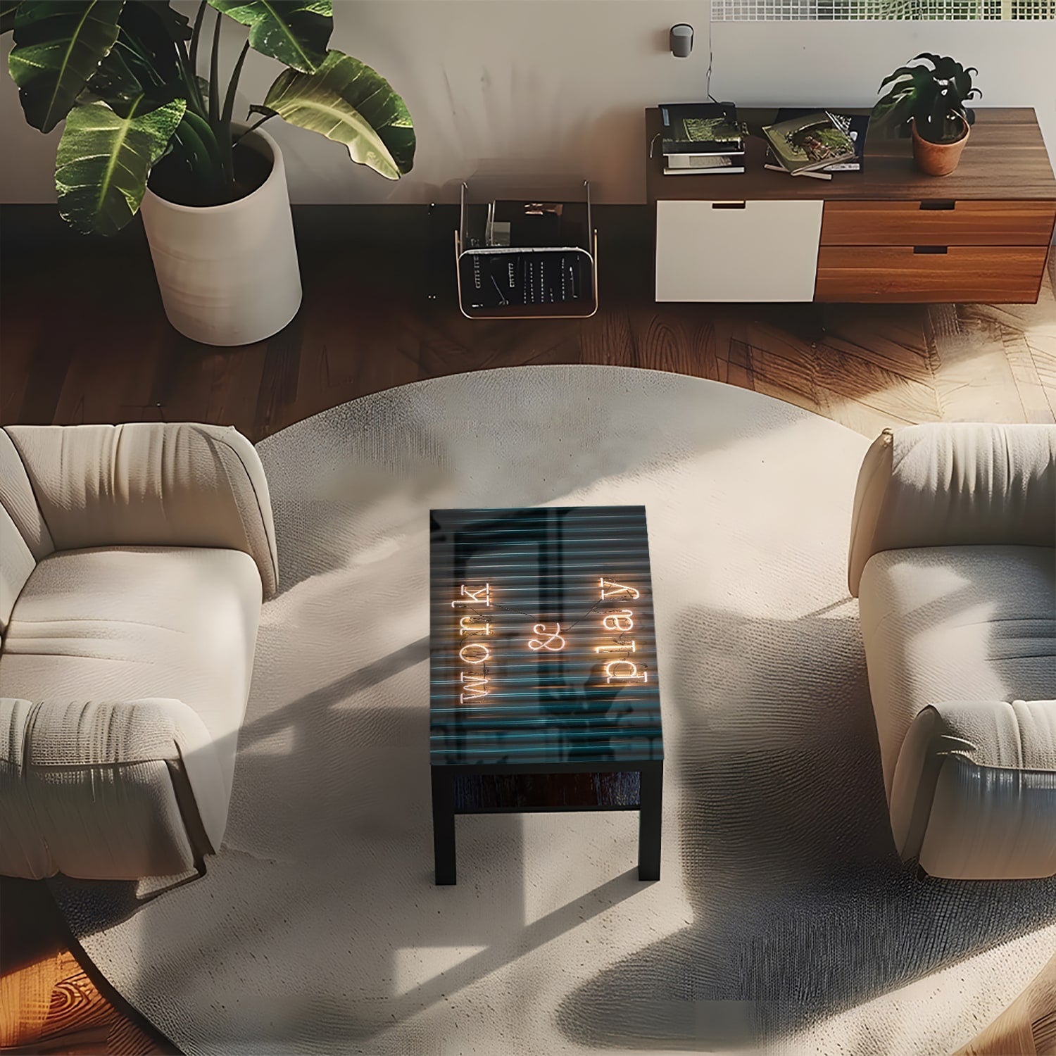 Salontafel 90x55 - Gehard Glas - Work & Play