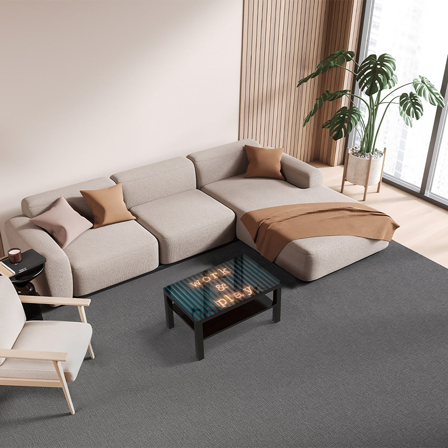 Salontafel 90x55 - Gehard Glas - Work & Play