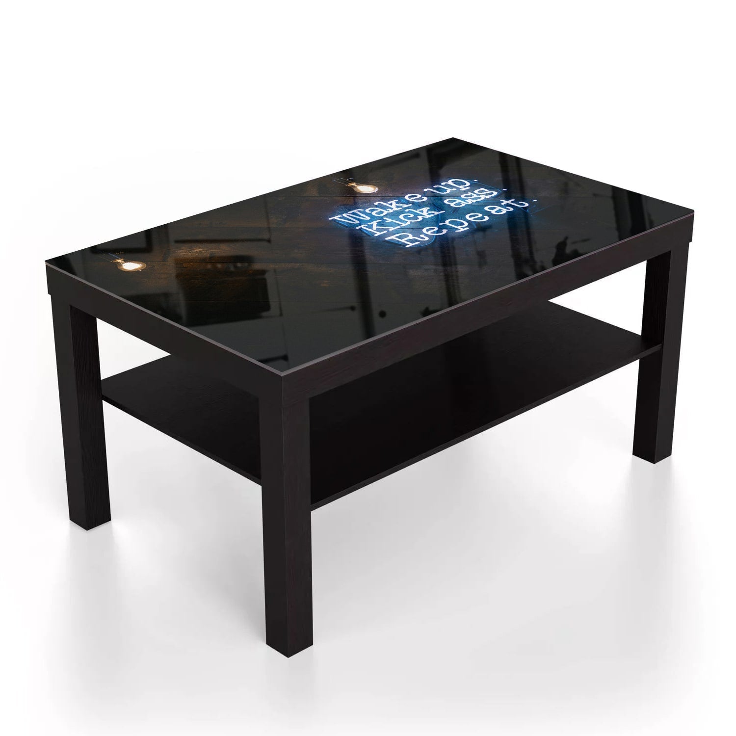 Salontafel 90x55 - Gehard Glas - Wake up, Kick ass, Repeat