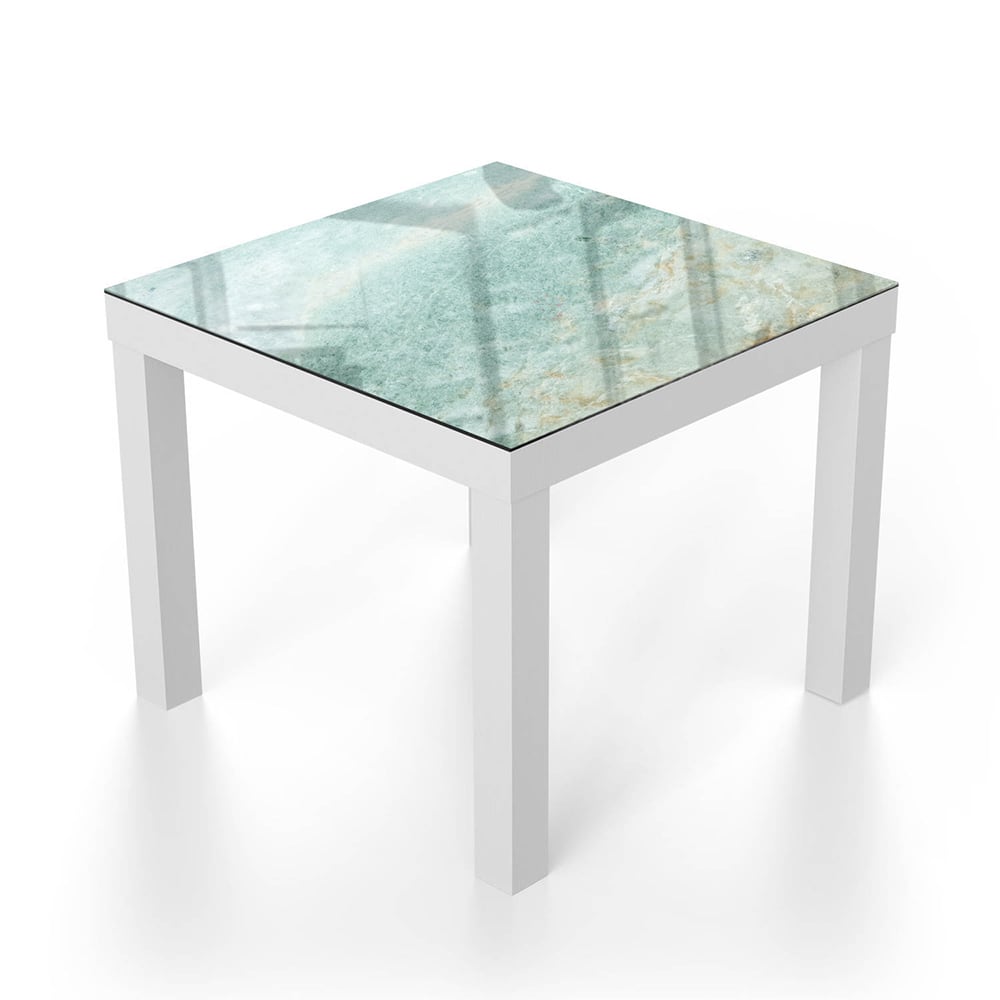 Salontafel 55x55 - Gehard Glas - Lichtgroen Marmer