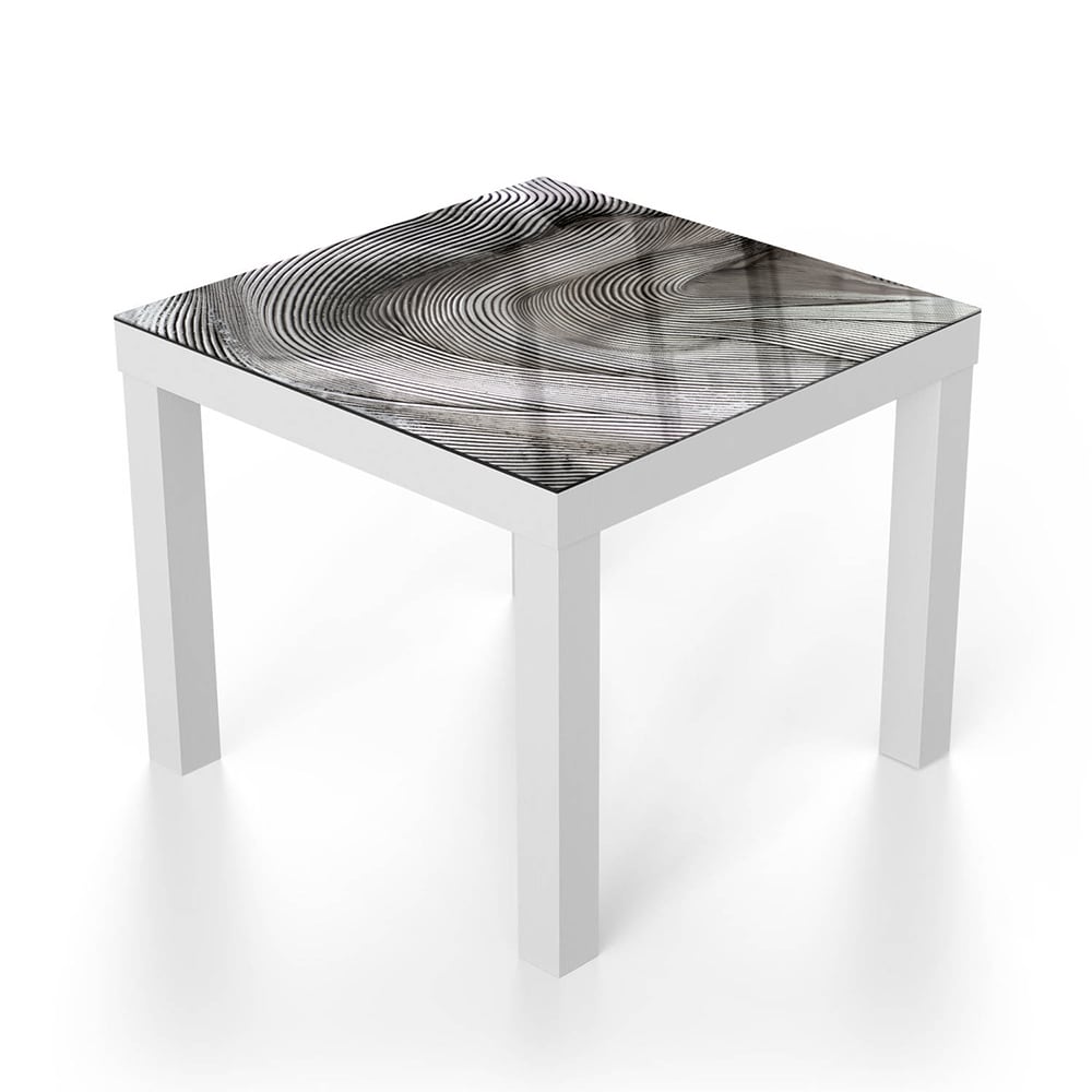 Salontafel 55x55 - Gehard Glas - Gebogen Ijzer