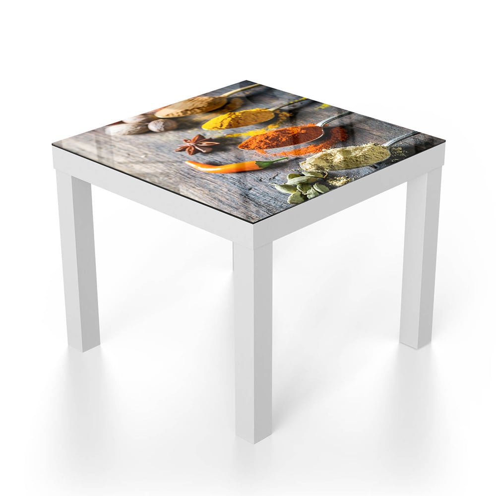 Salontafel 55x55 - Gehard Glas - Lepels met Kruiden