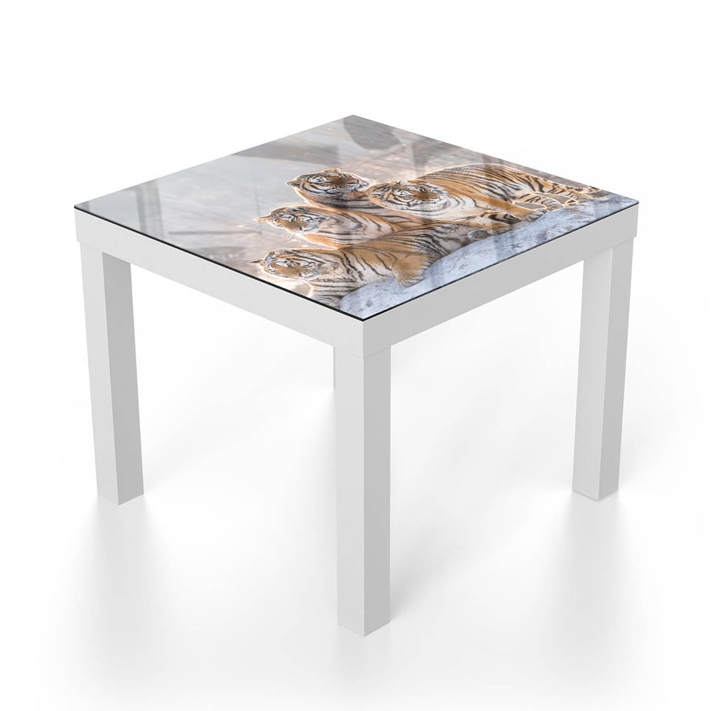 Salontafel 55x55 - Gehard Glas - Groep Tijgers