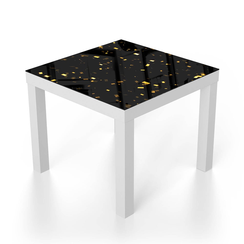 Salontafel 55x55 - Gehard Glas - Gouden Confetti