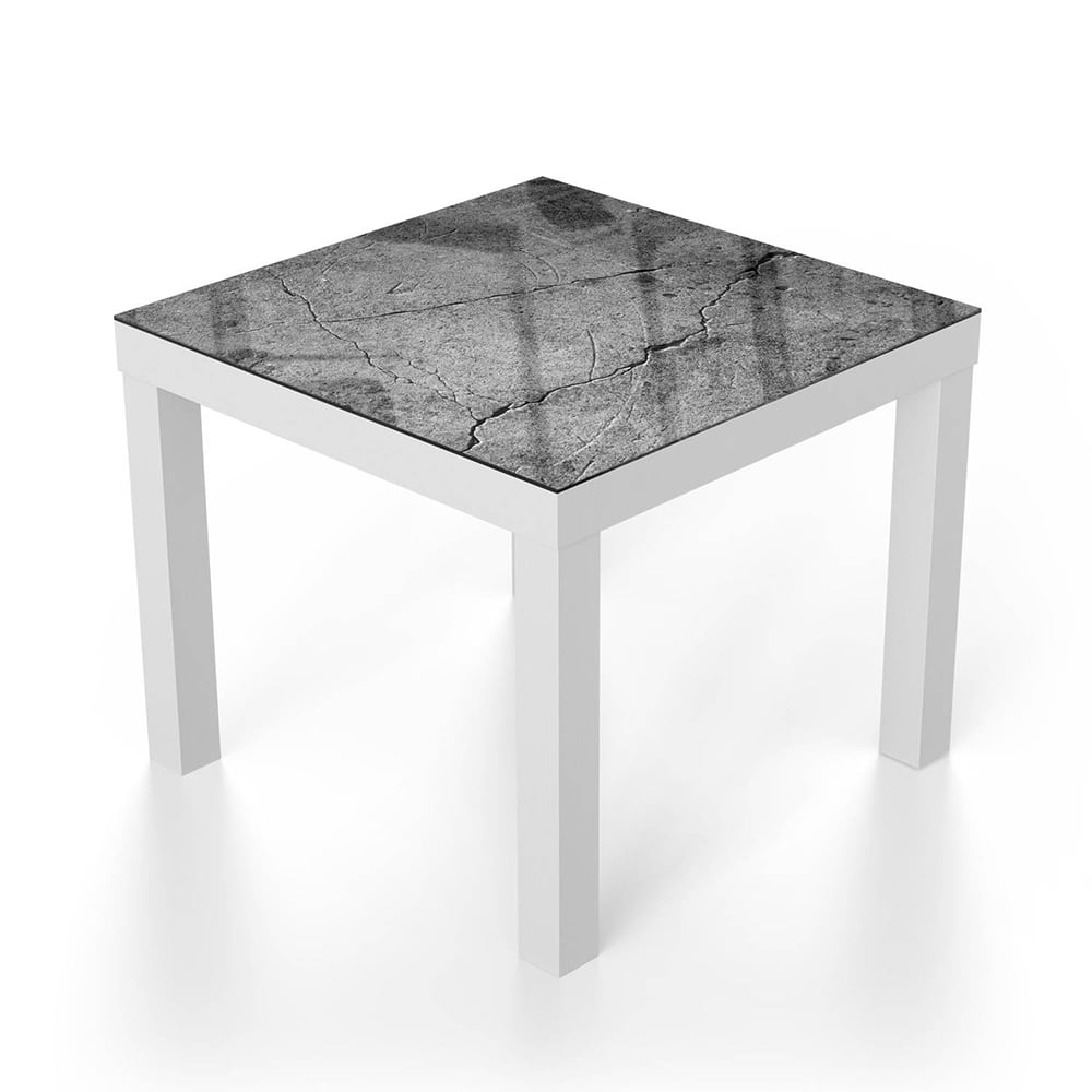 Salontafel 55x55 - Gehard Glas - Beton met Scheuren