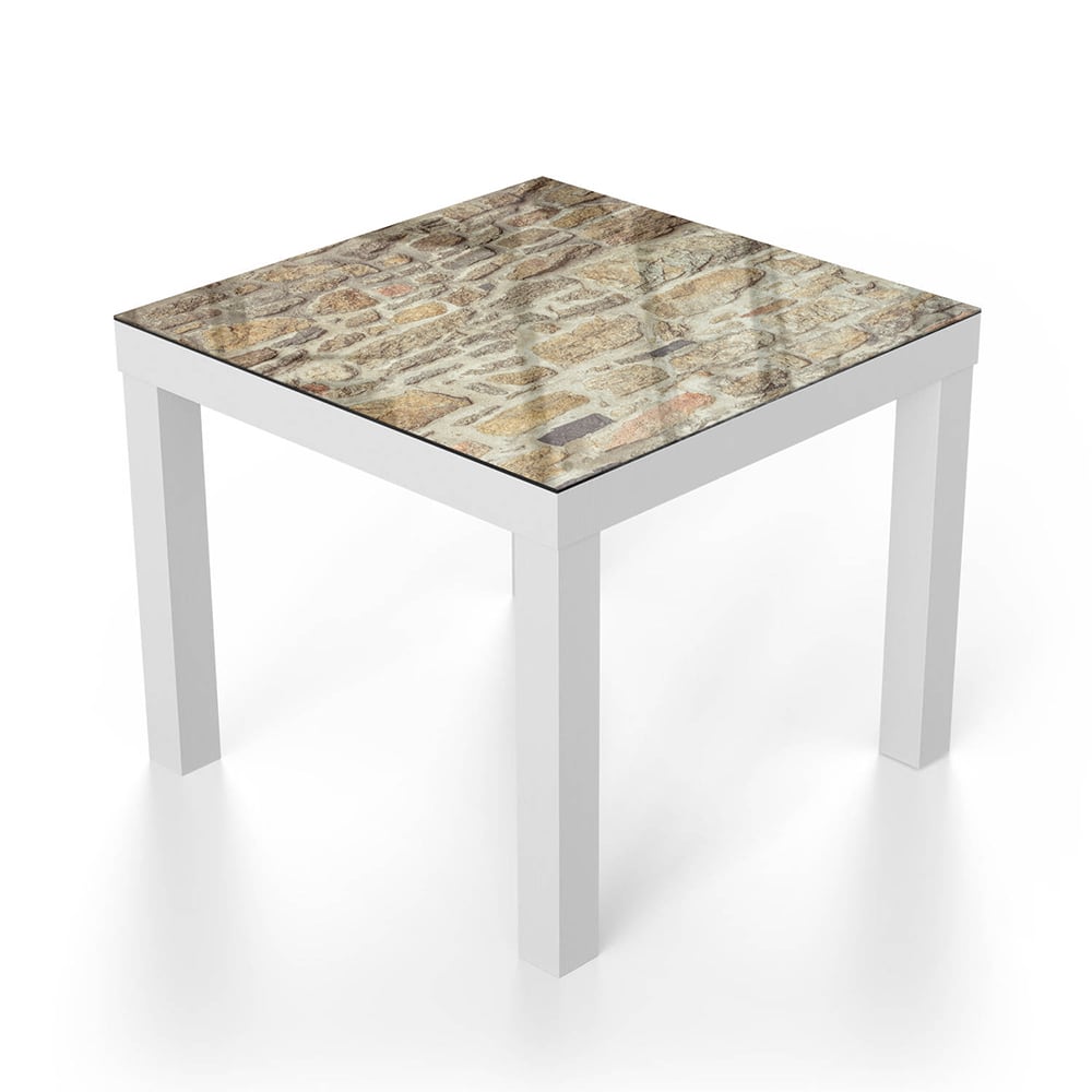 Salontafel 55x55 - Gehard Glas - Graniet Stenen Muur