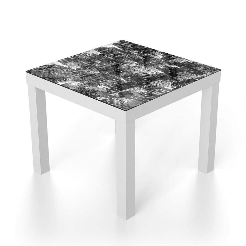 Salontafel 55x55 - Gehard Glas - New York City Nachtzicht
