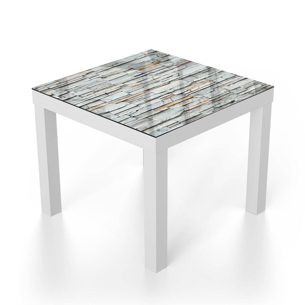 Salontafel 55x55 - Gehard Glas - Stenen Muur