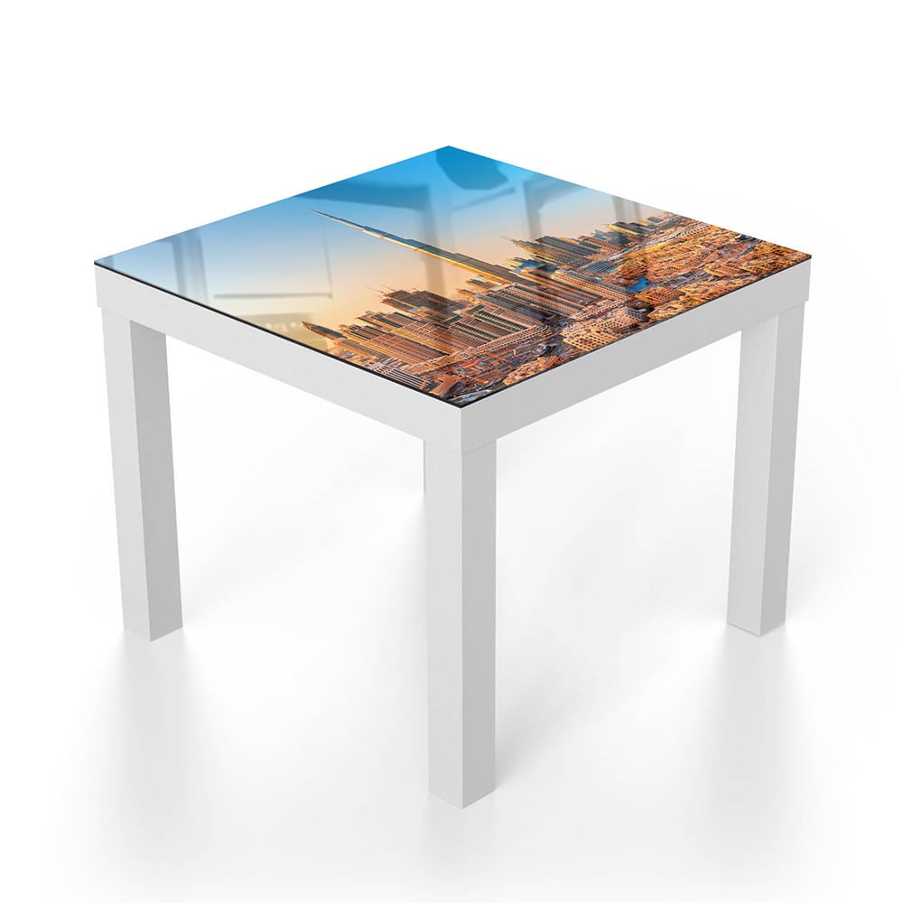 Salontafel 55x55 - Gehard Glas - Zonsondergang in Dubai