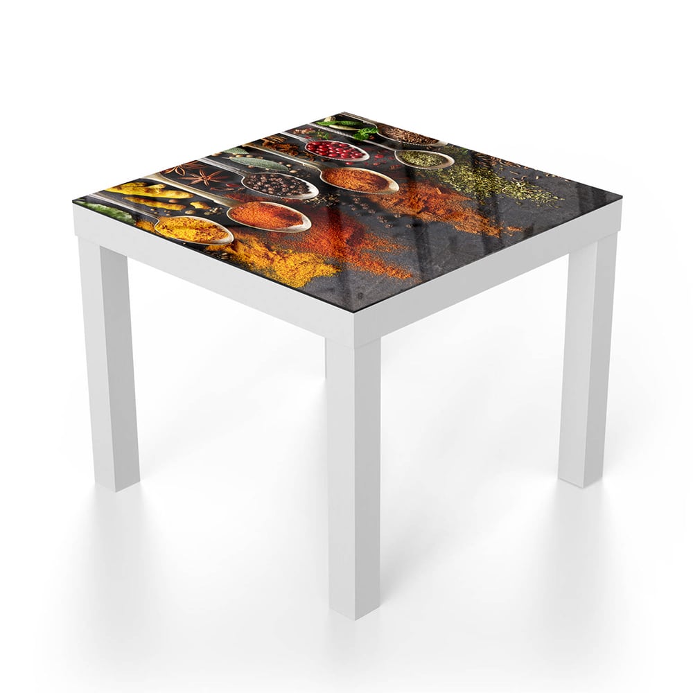 Salontafel 55x55 - Gehard Glas - Specerijen in Lepels