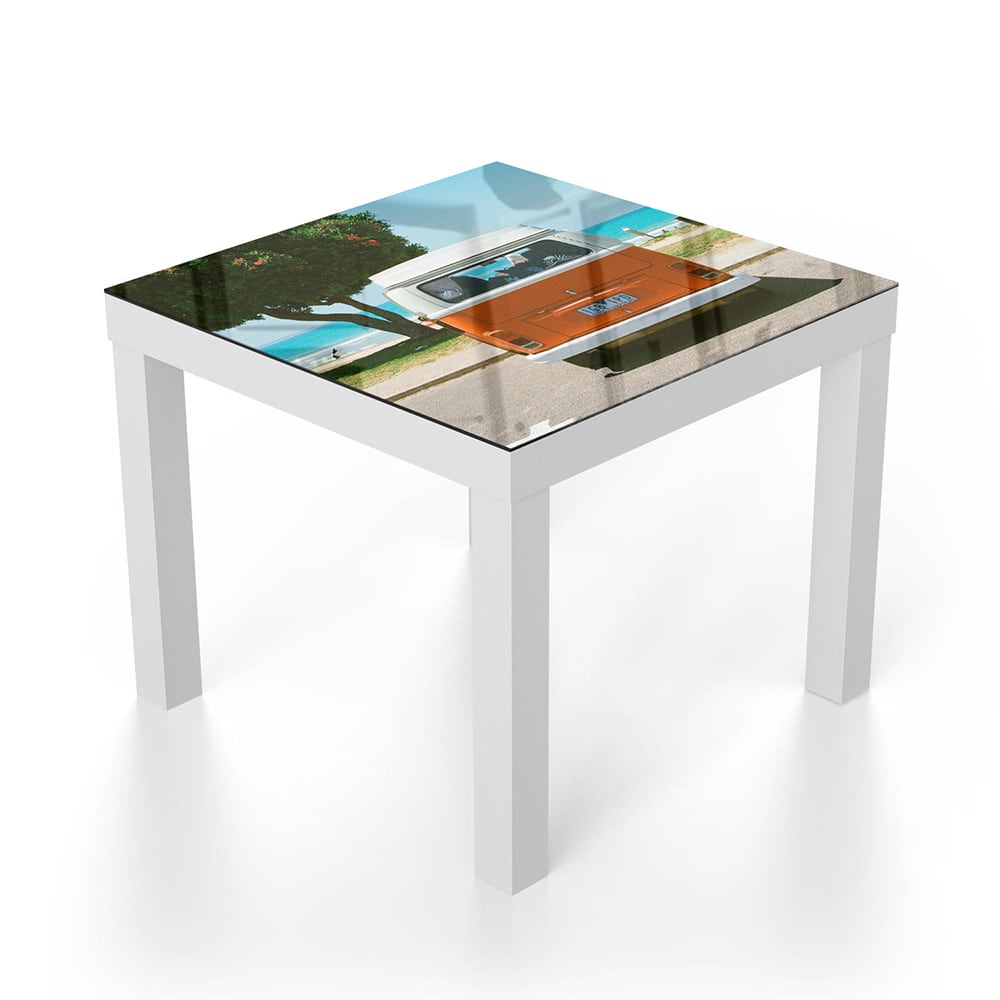 Salontafel 55x55 - Gehard Glas - Camper voor het Strand