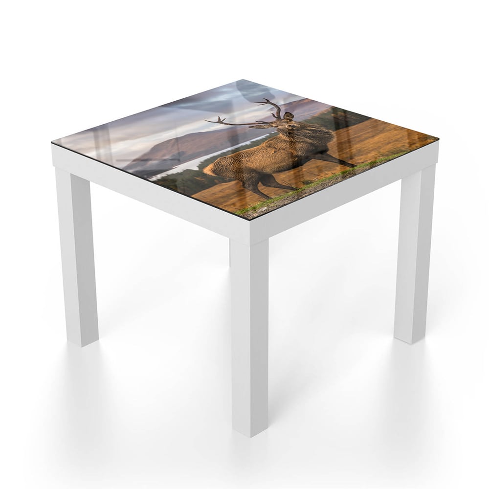 Salontafel 55x55 - Gehard Glas - Wild Schots Hert