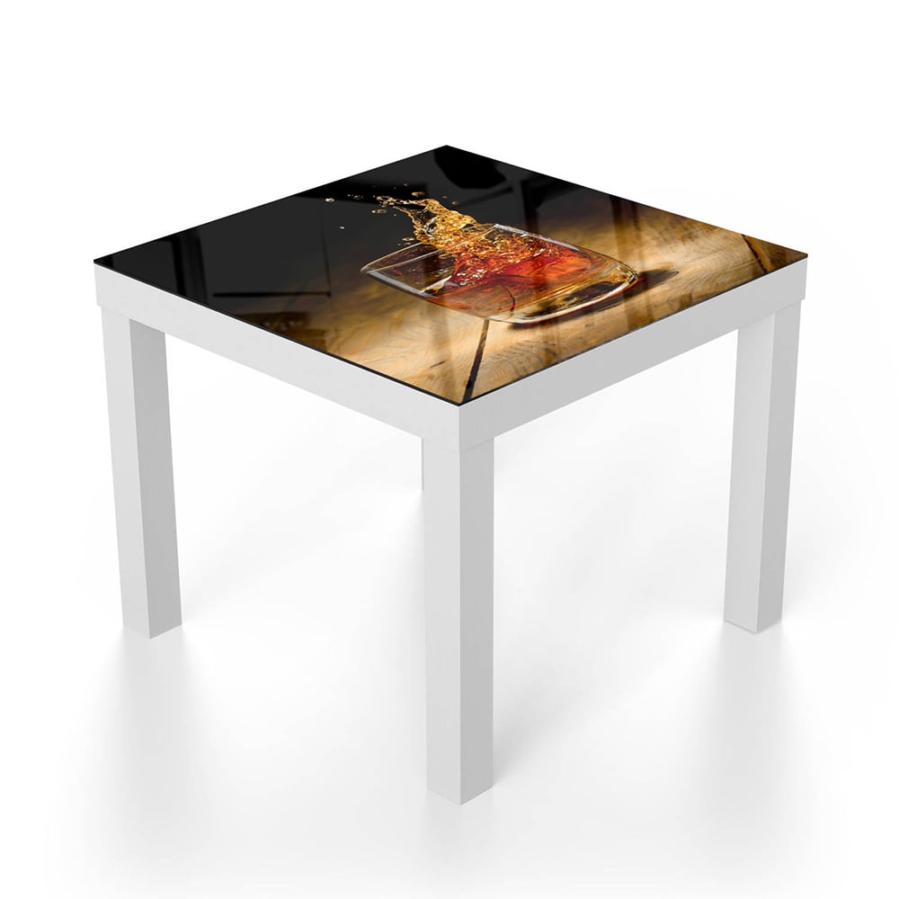 Salontafel 55x55 - Gehard Glas - Whisky Splash