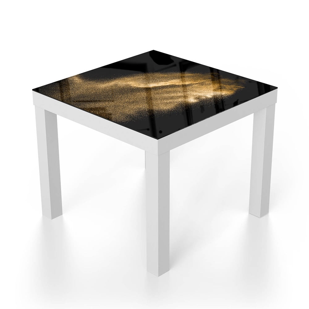 Salontafel 55x55 - Gehard Glas - Gouden Zandexplosie