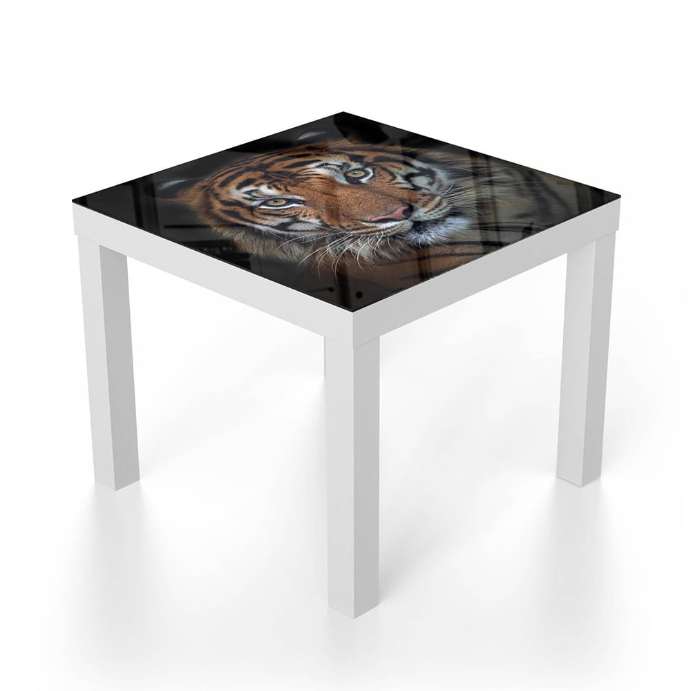 Salontafel 55x55 - Gehard Glas - Sumatraanse Boze Tijger