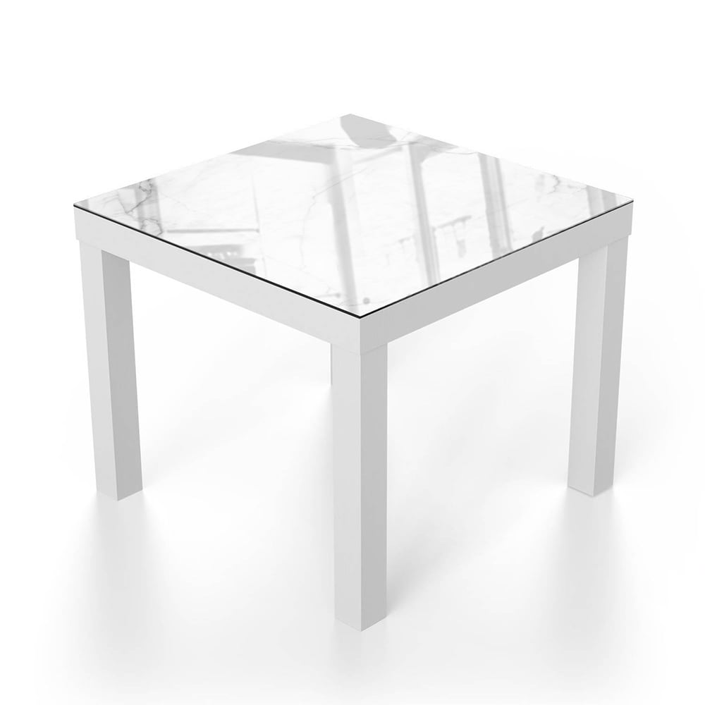 Salontafel 55x55 - Gehard Glas - Melkwit Marmer